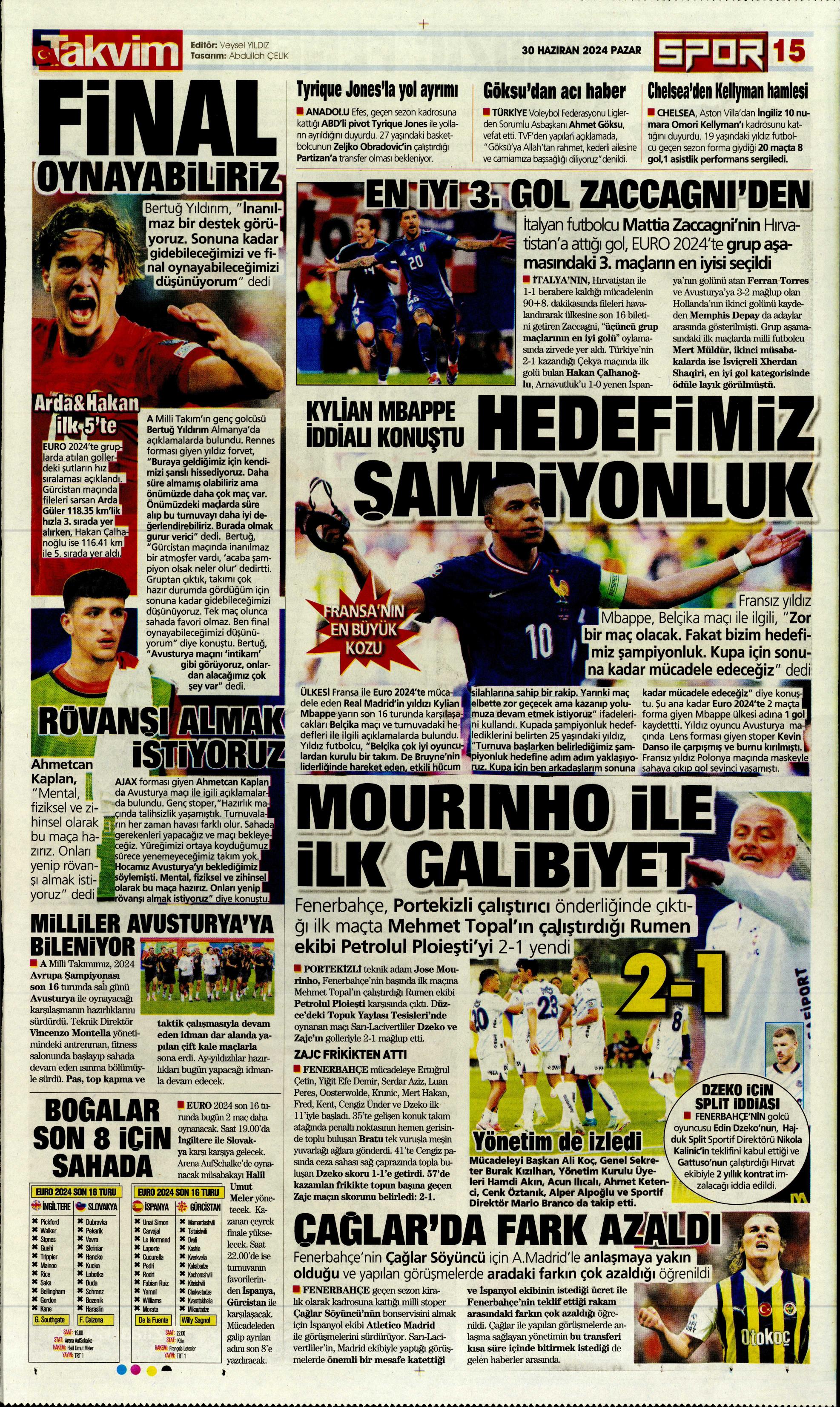 "Galatasaray'dan Goretzka seferi" | Sporun Manşetleri (30 Haziran 2024)  - 39. Foto