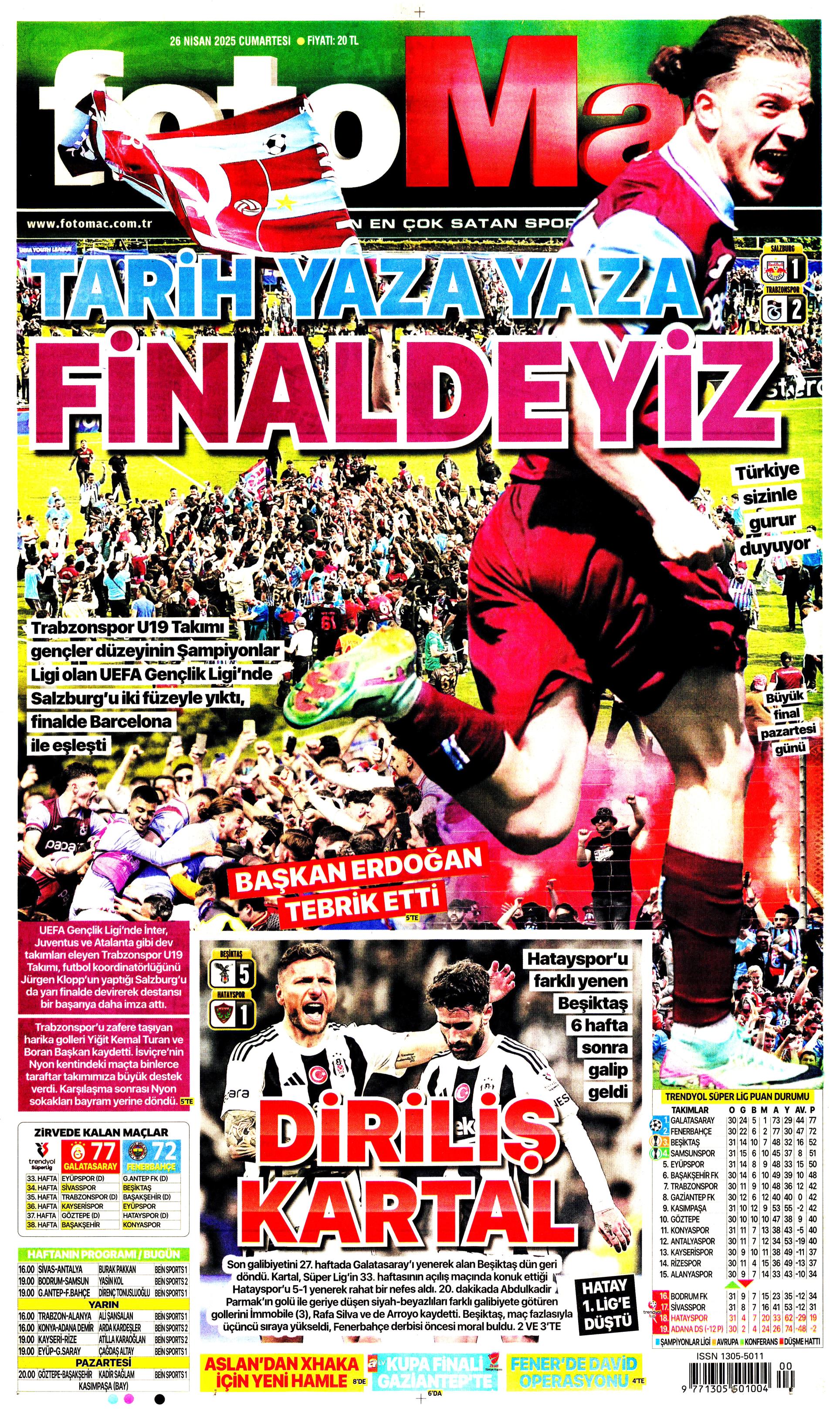 "Vlahovic'le ilk temas" | Sporun manşetleri  - 10. Foto