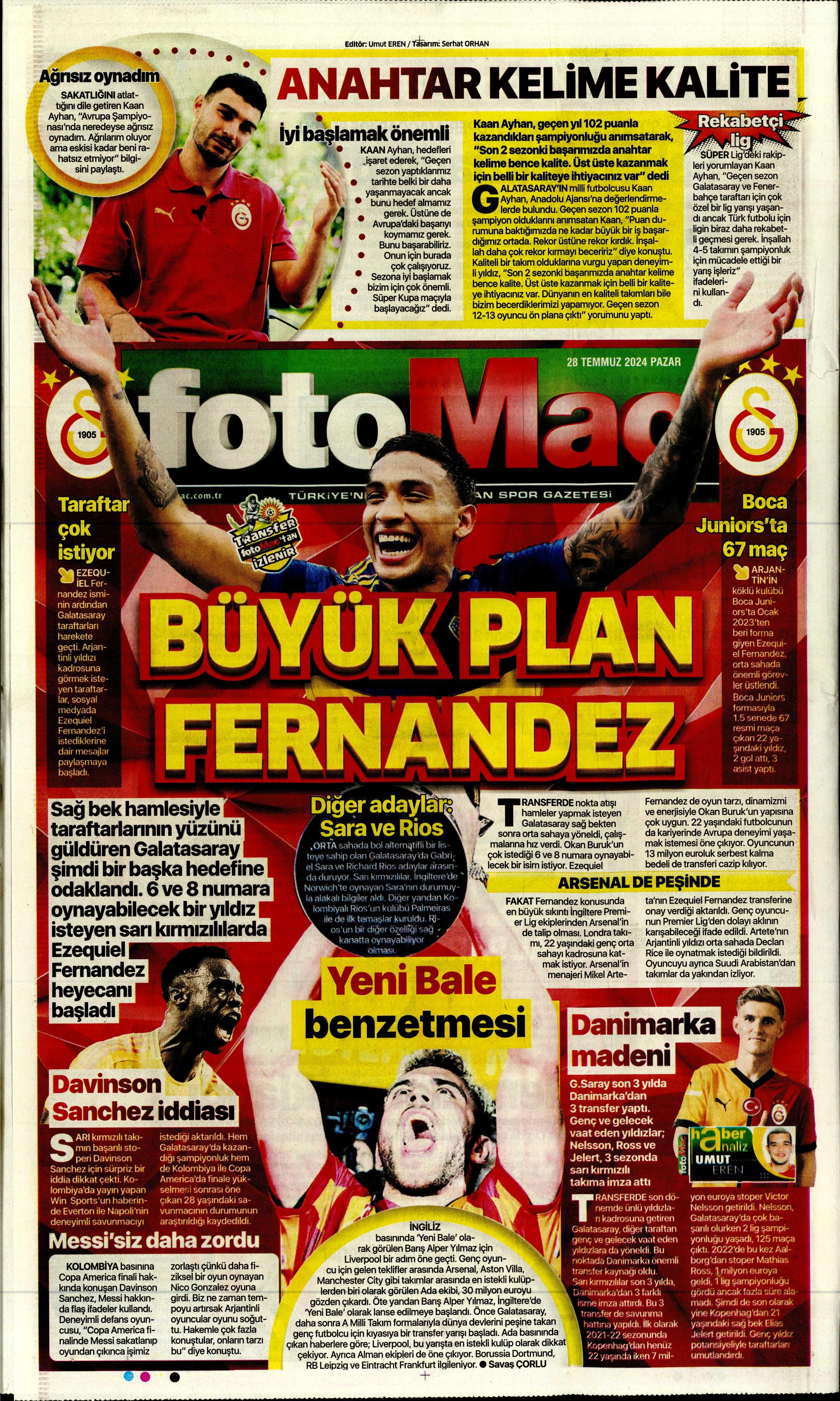 "Aslan'da rota Gravenberch" | Sporun Manşetleri (28 Temmuz 2024)  - 18. Foto