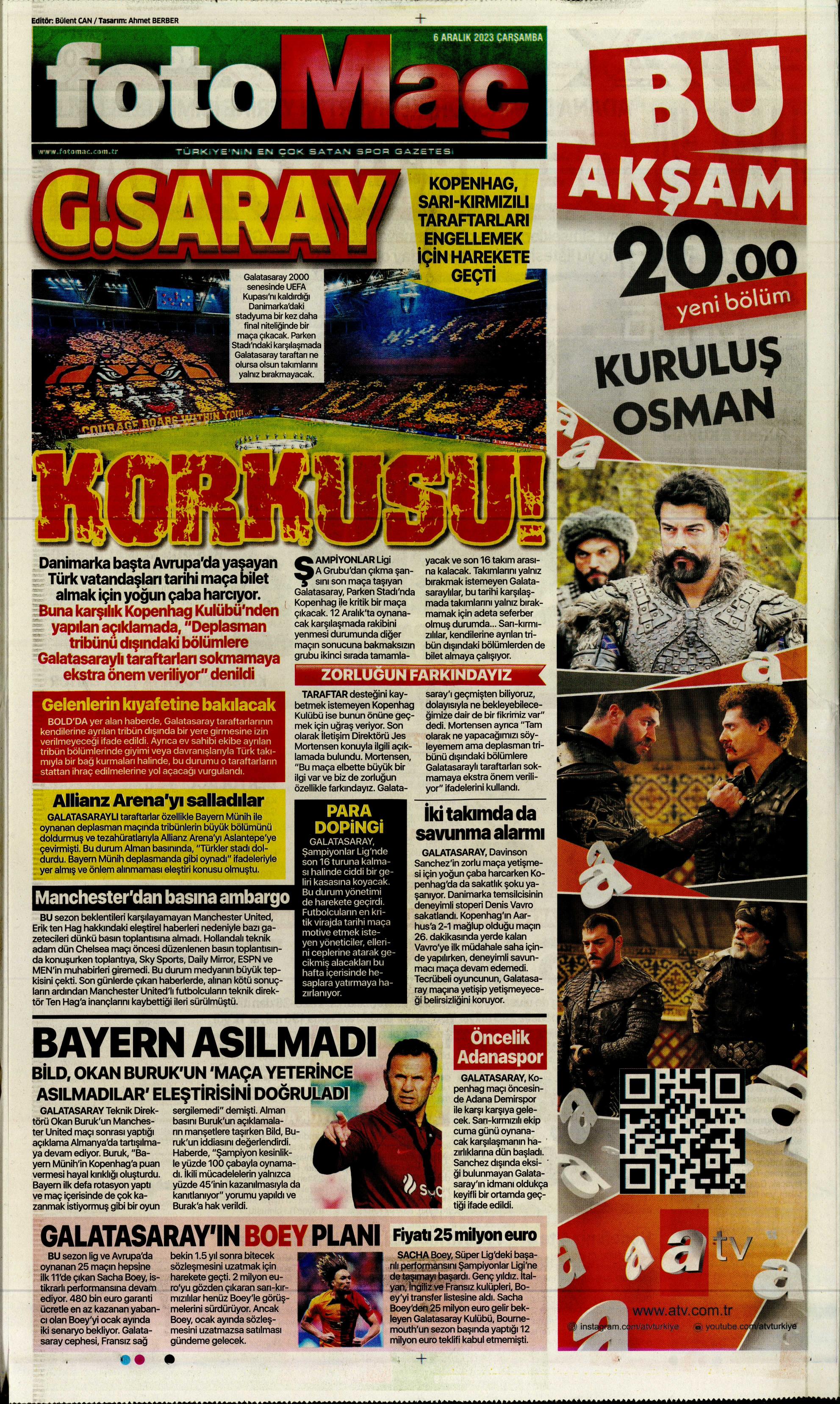 "Aslan'da operasyon başladı" | Sporun manşetleri (6 Aralık 2023)  - 10. Foto