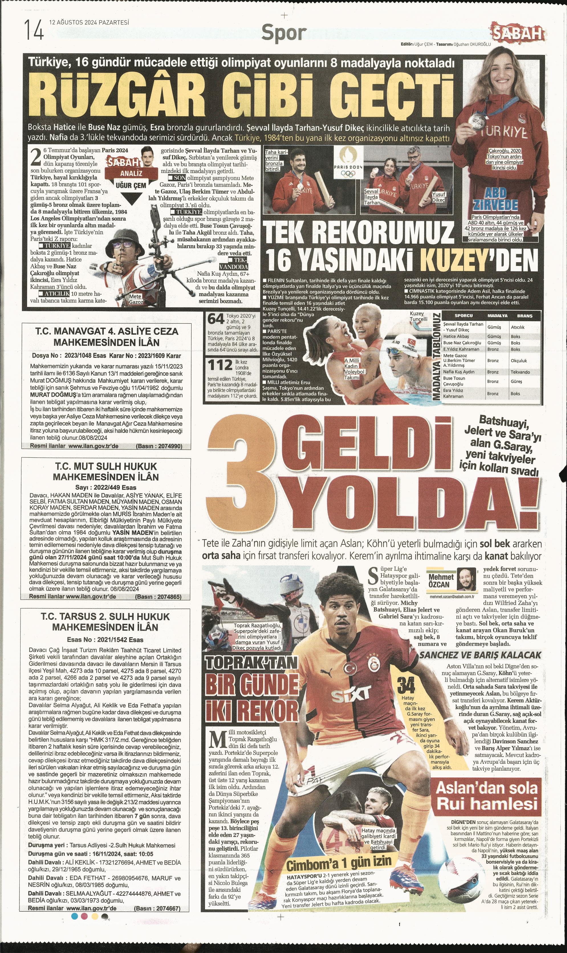 "Fenerbahçe'den 4 isim için İngiltere seferi" | Sporun manşetleri  - 26. Foto