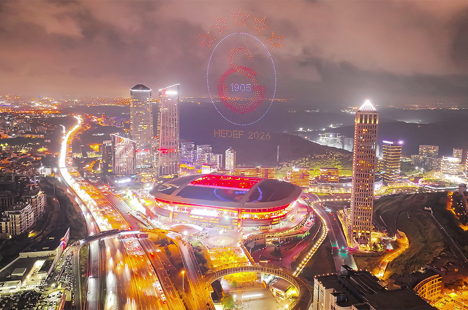 Galatasaray players celebrate with fans