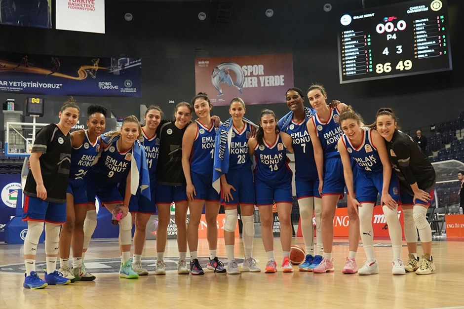 ING Kadınlar Basketbol Süper Ligi | Emlak Konut, sahasında farklı kazandı