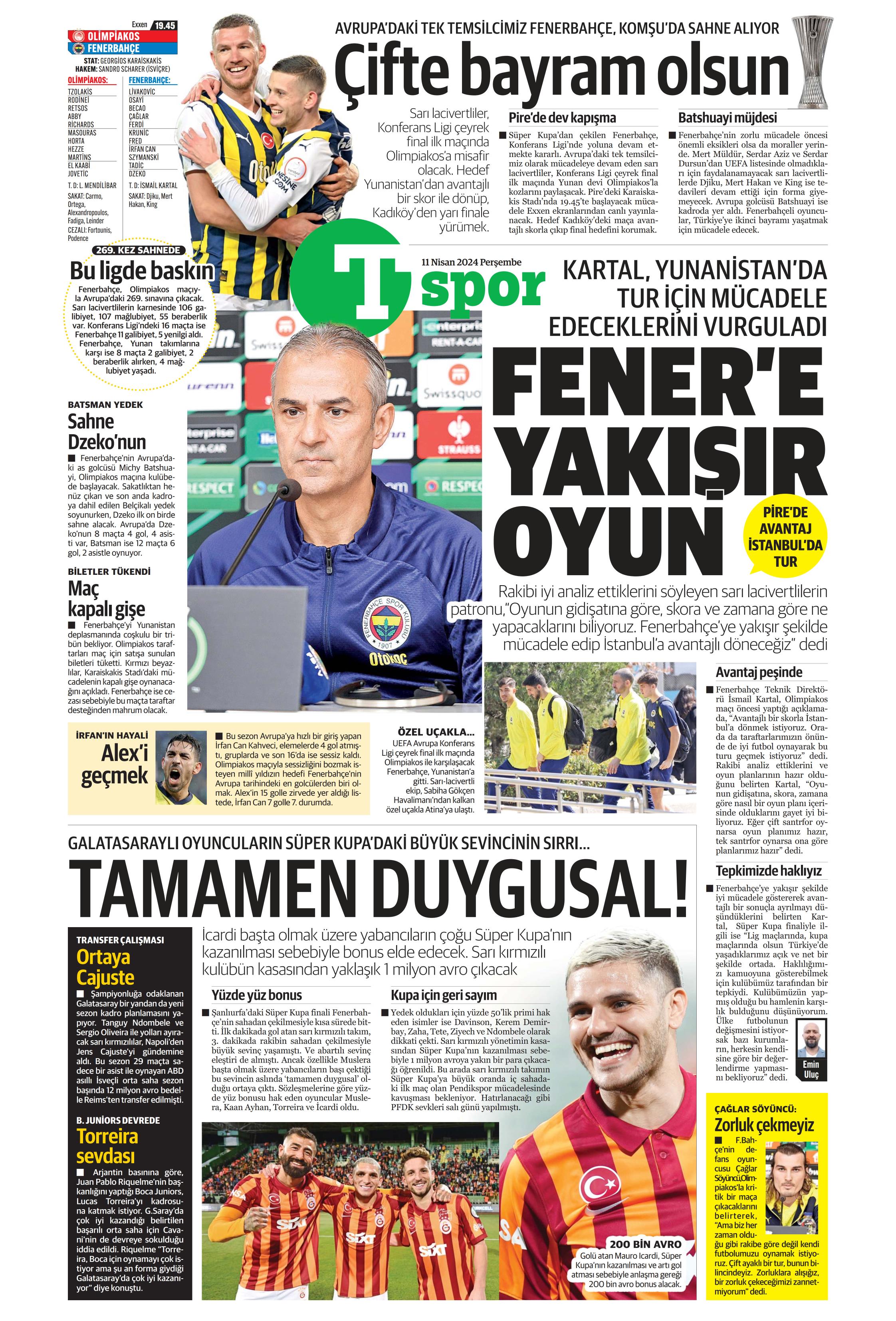 "Terim'in yerine Santos" | Sporun manşetleri (11 Nisan 2024)  - 32. Foto