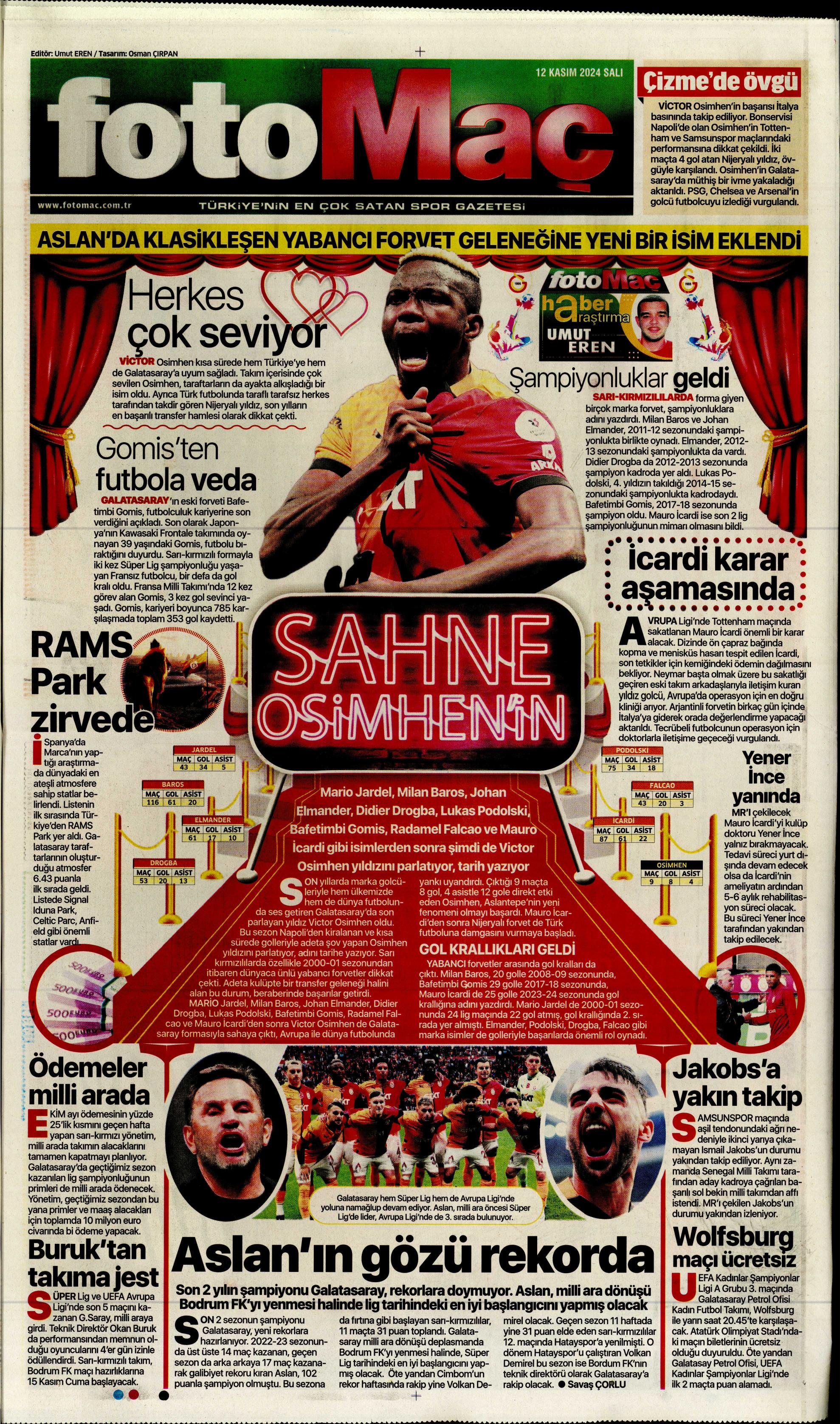 "Listenin başında onlar var: Talisca & Brown" | Sporun manşetleri (12 Kasım 2024)  - 15. Foto