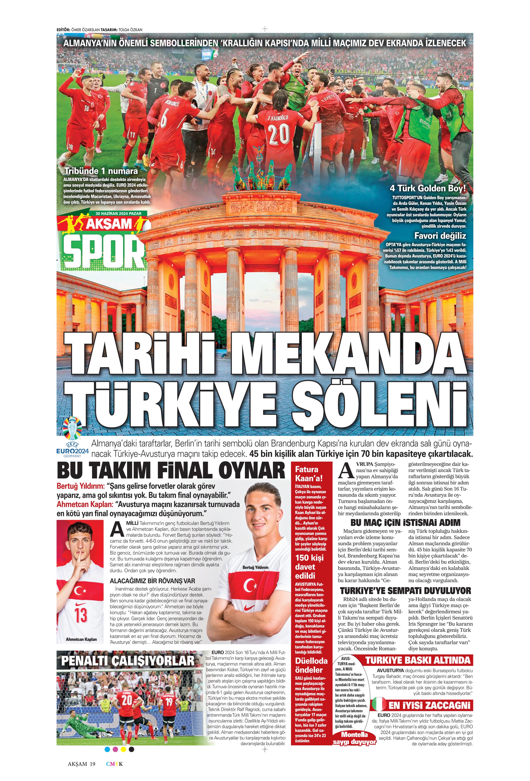 "Galatasaray'dan Goretzka seferi" | Sporun Manşetleri (30 Haziran 2024)  - 6. Foto