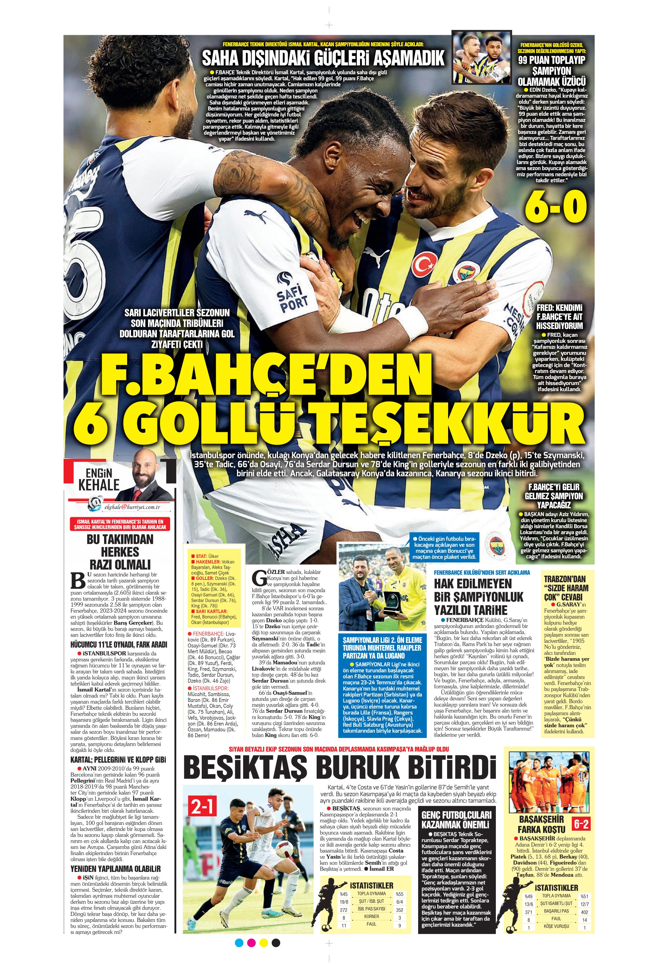 "Mayısların kralı şampiyon Aslan!" | Sporun manşetleri (27 Mayıs 2024)  - 23. Foto