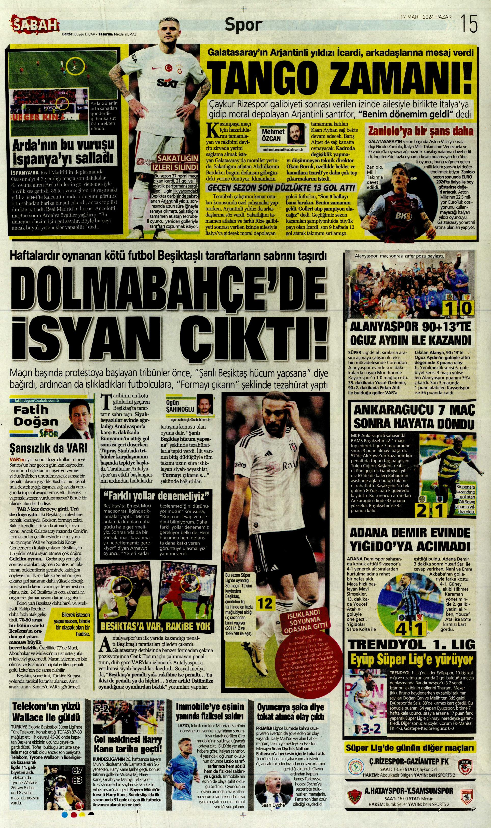 "Dramatik son" | Sporun Manşetleri  - 32. Foto