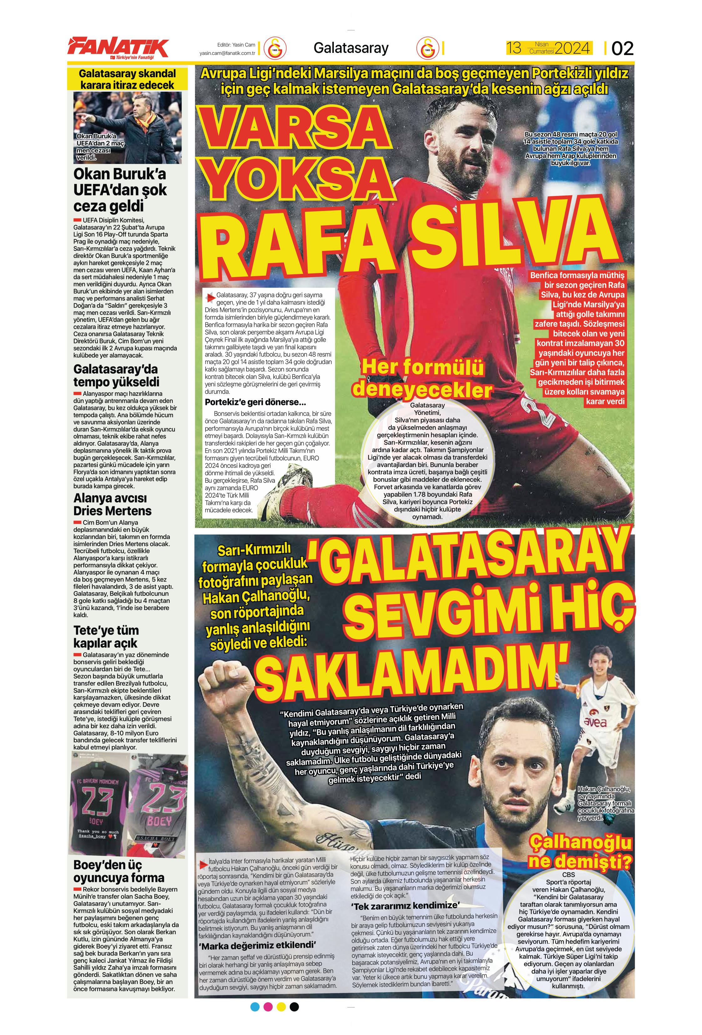 "Cimbom'un çehresi değişecek" | Sporun manşetleri (13 Nisan 2024)  - 3. Foto