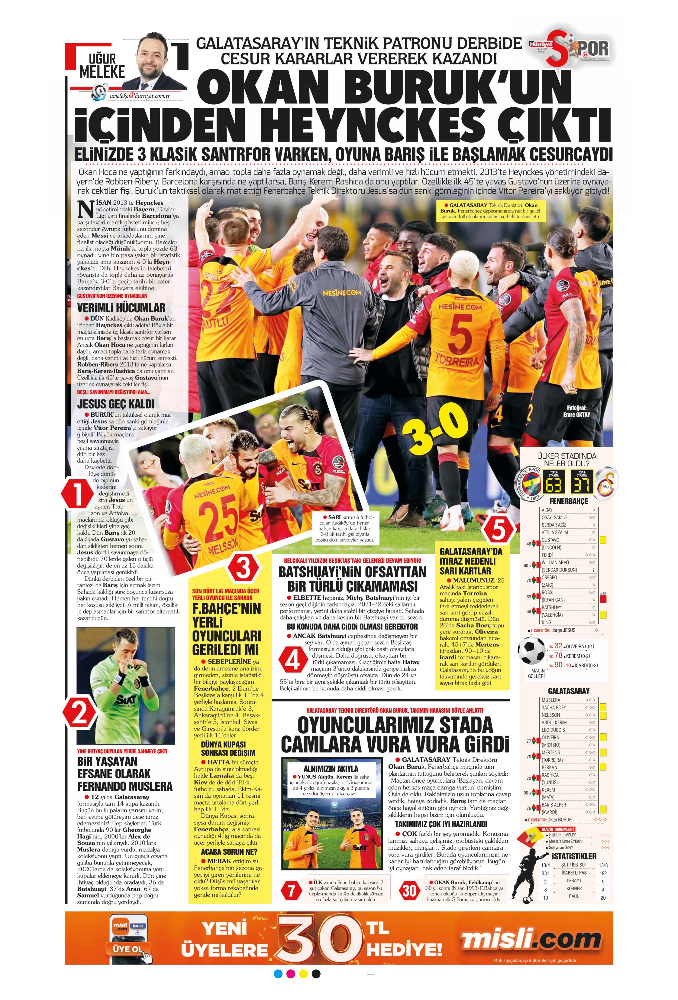 Sporun Manşetleri (9 Ocak 2023)  - 26. Foto