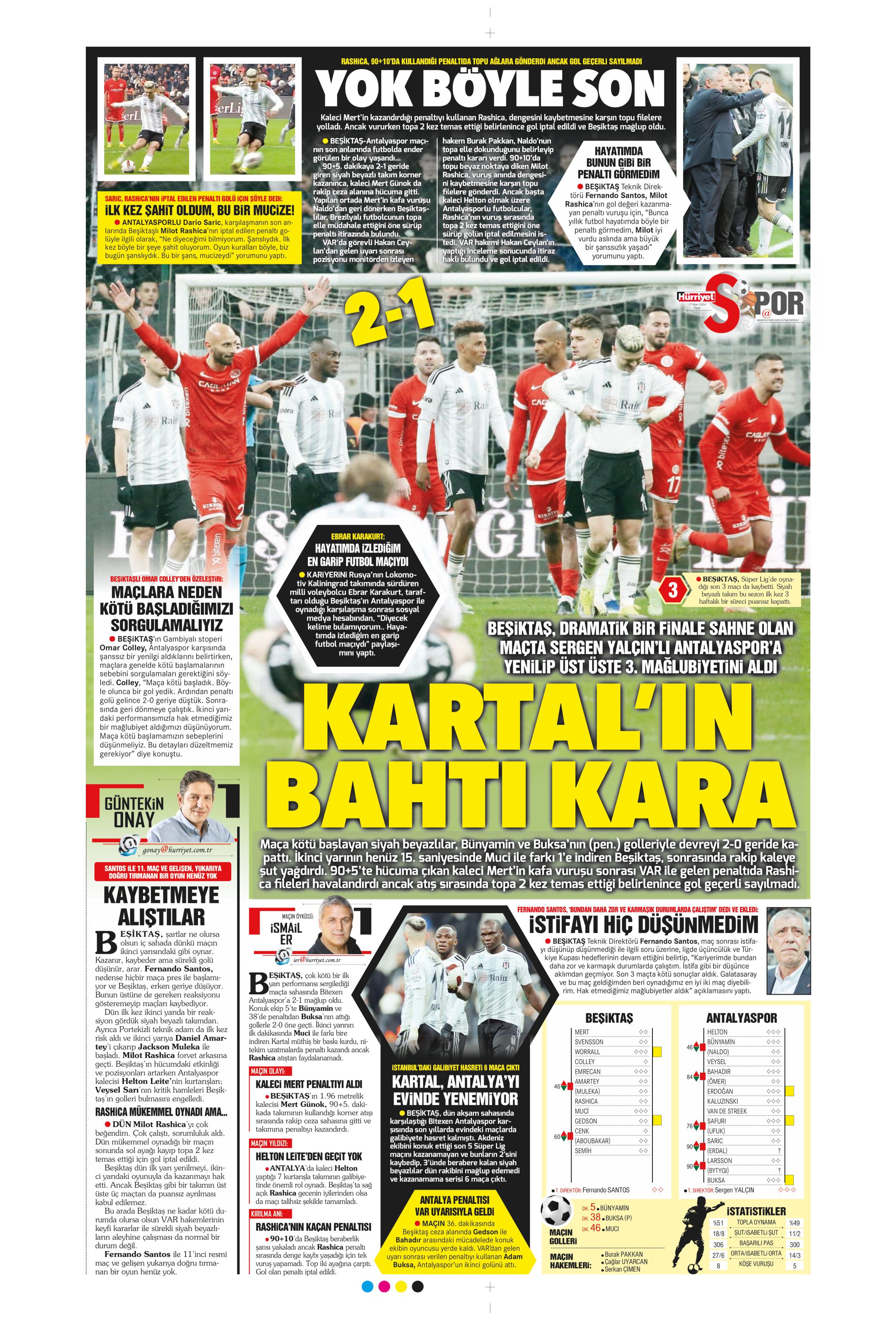 "Dramatik son" | Sporun Manşetleri  - 19. Foto