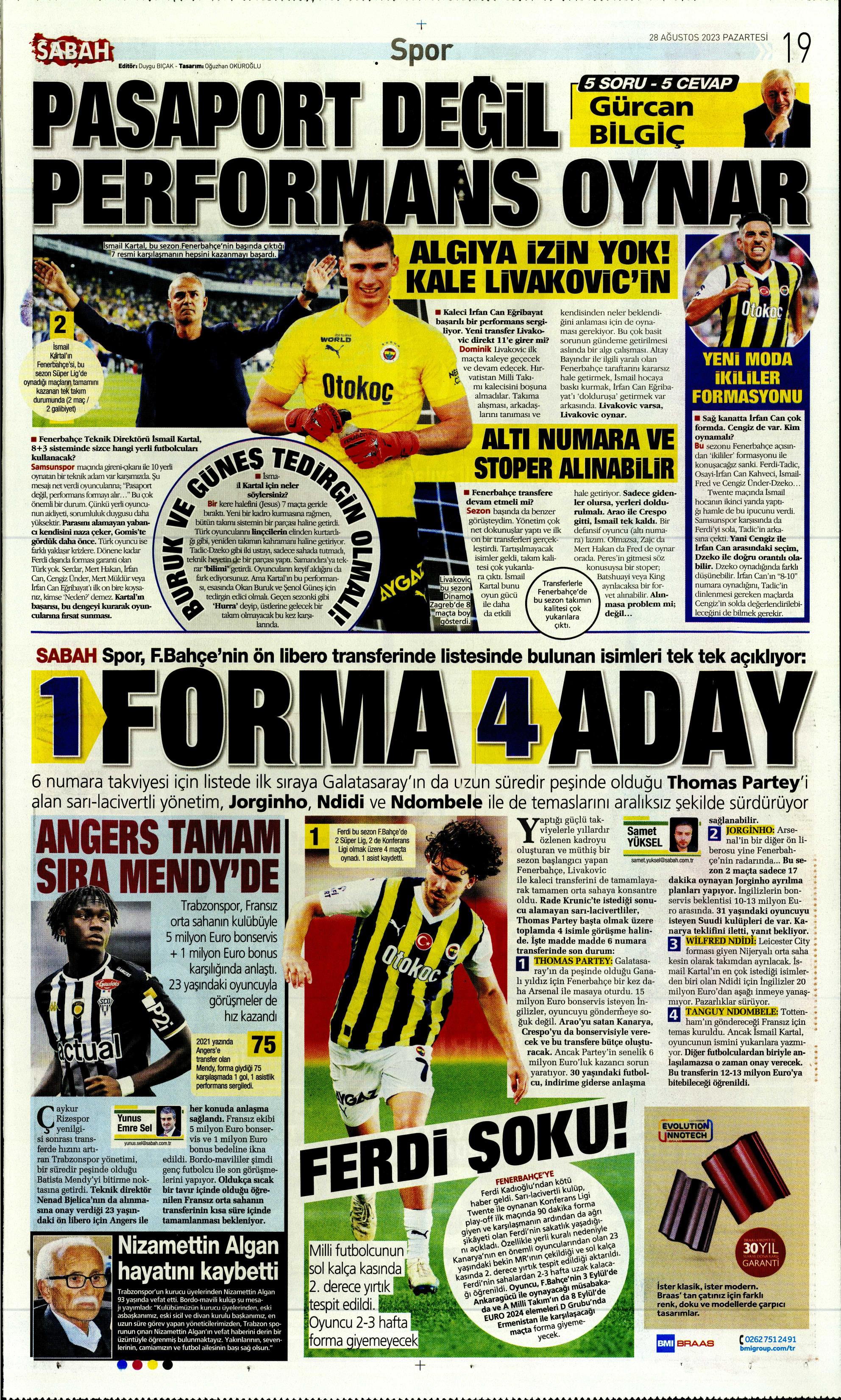 "Ramos'ta sona doğru" | Sporun Manşetleri  - 27. Foto