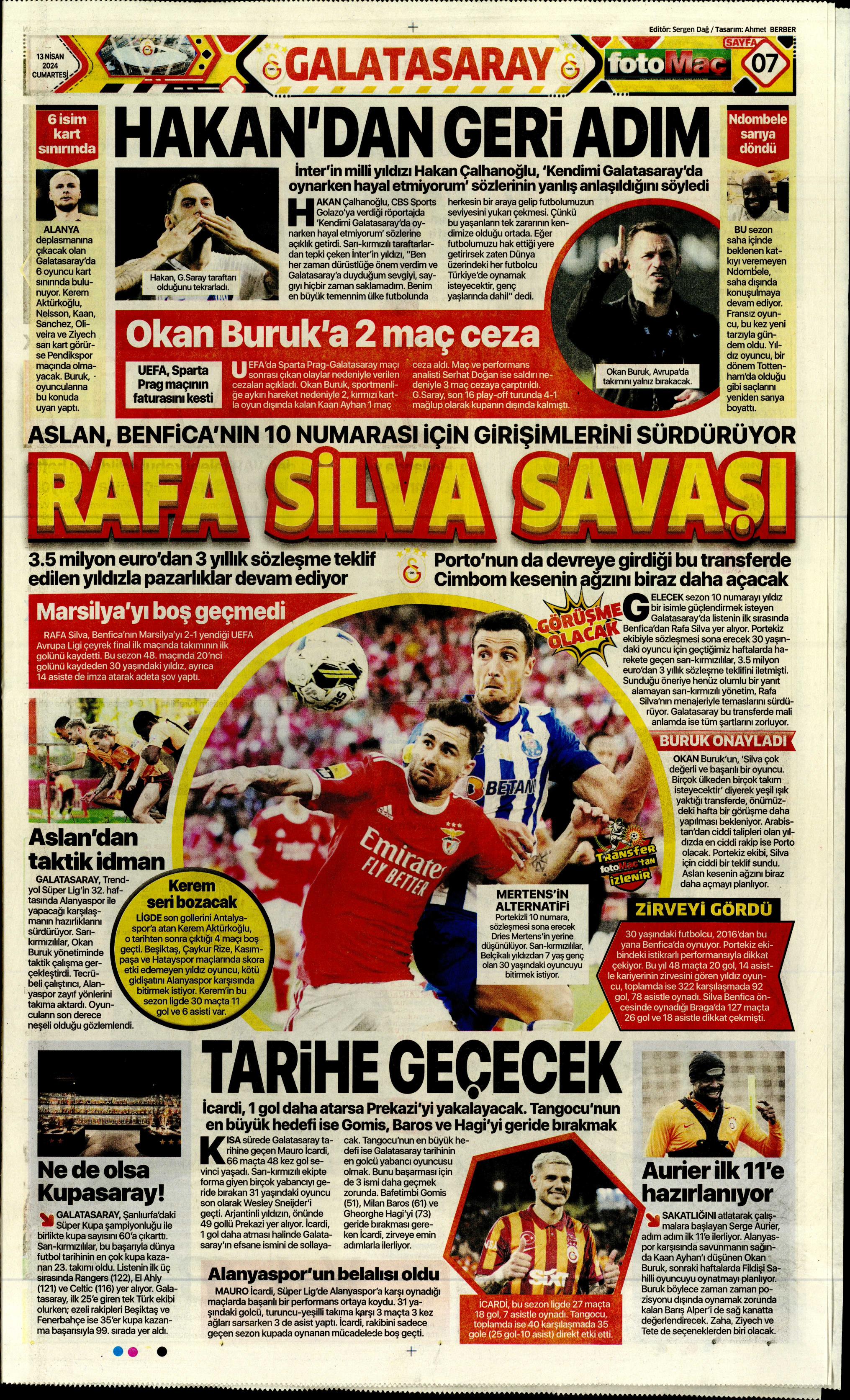 "Cimbom'un çehresi değişecek" | Sporun manşetleri (13 Nisan 2024)  - 15. Foto