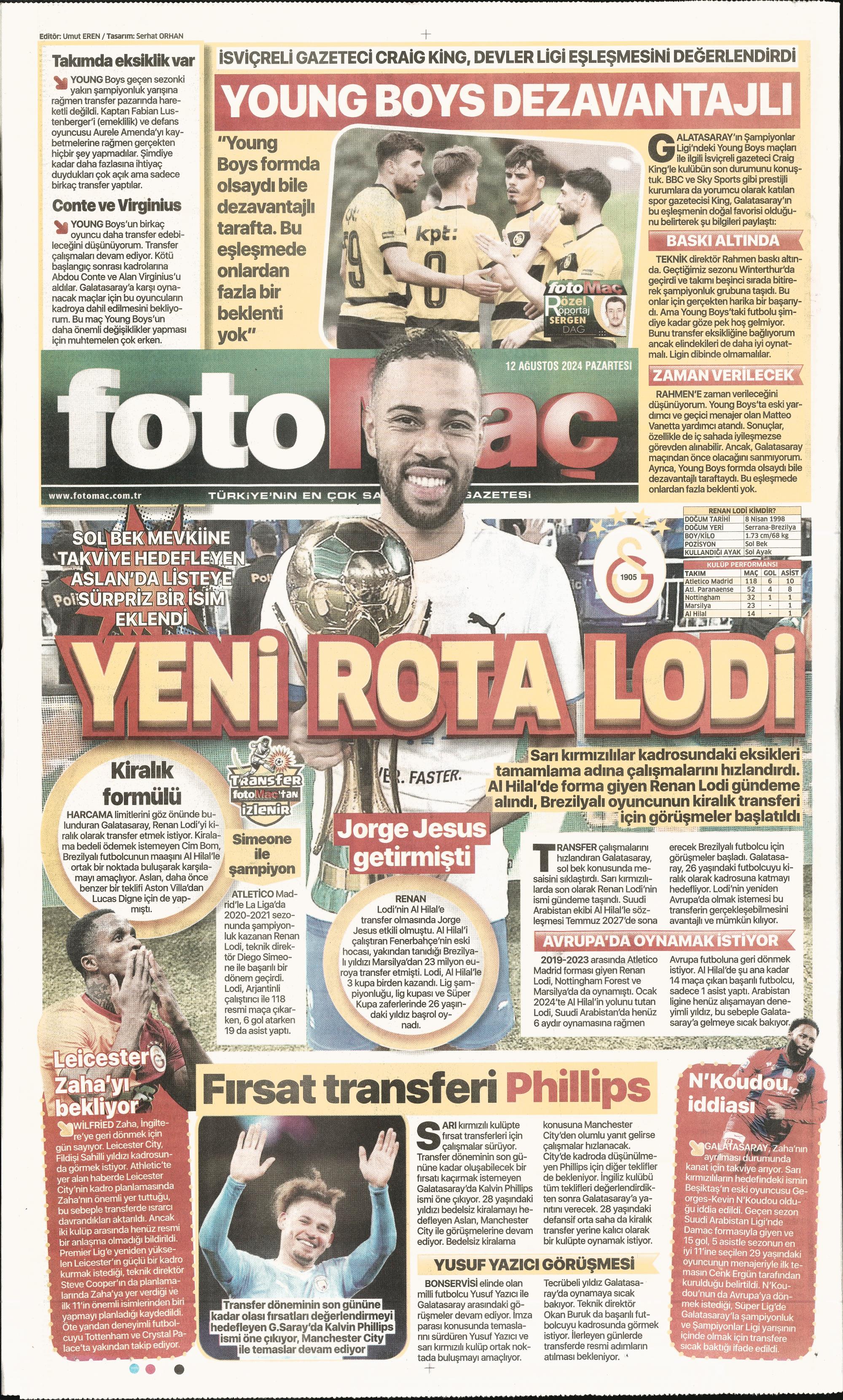 "Fenerbahçe'den 4 isim için İngiltere seferi" | Sporun manşetleri  - 16. Foto