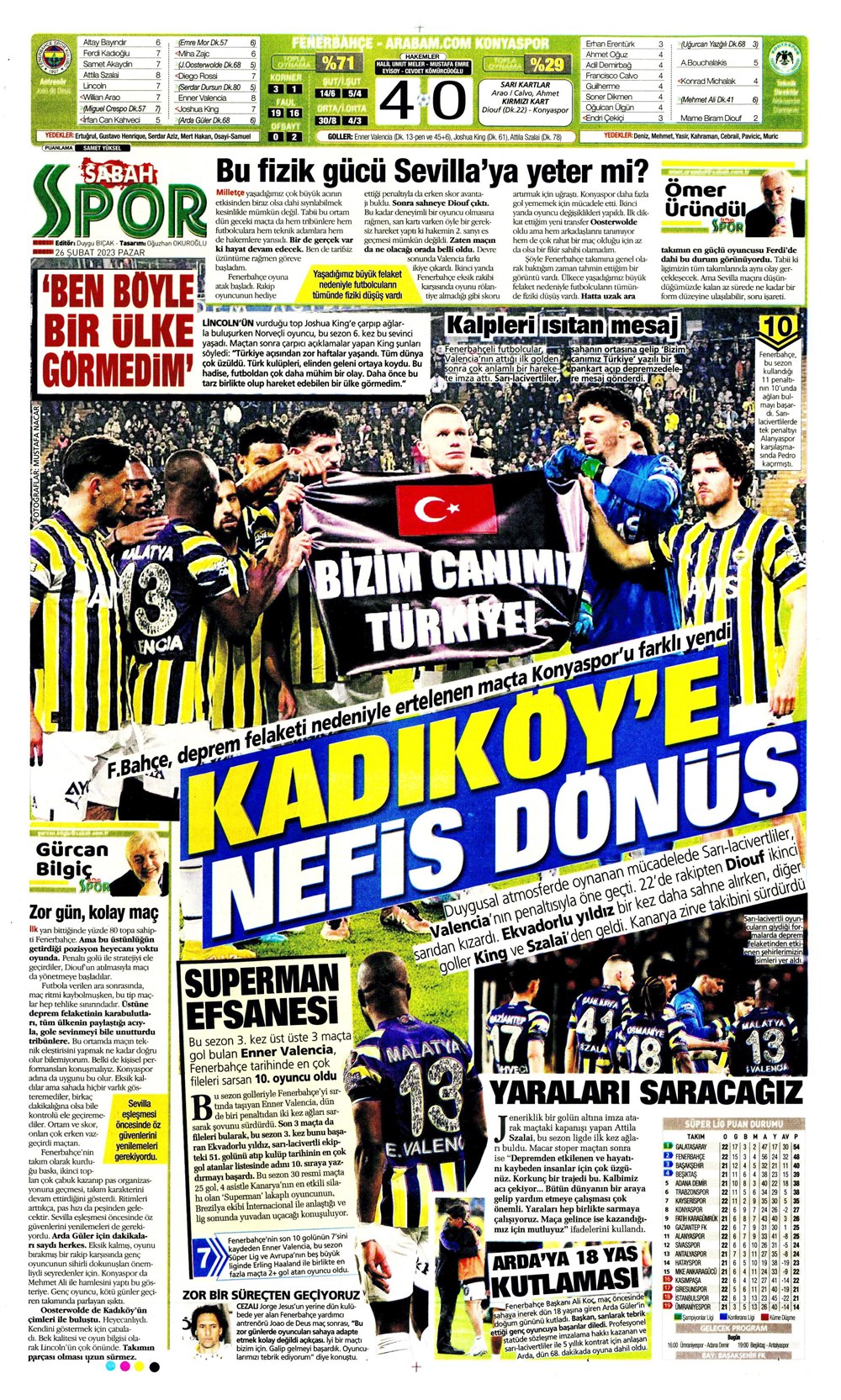 "Valenci'ağa' böyle istedi" - Sporun manşetleri  - 26. Foto