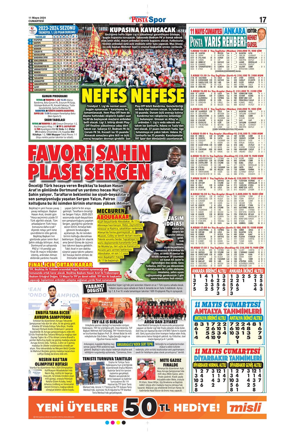 "Fener'de Mourinho sesleri" | Sporun manşetleri (11 Mayıs 2024)  - 25. Foto