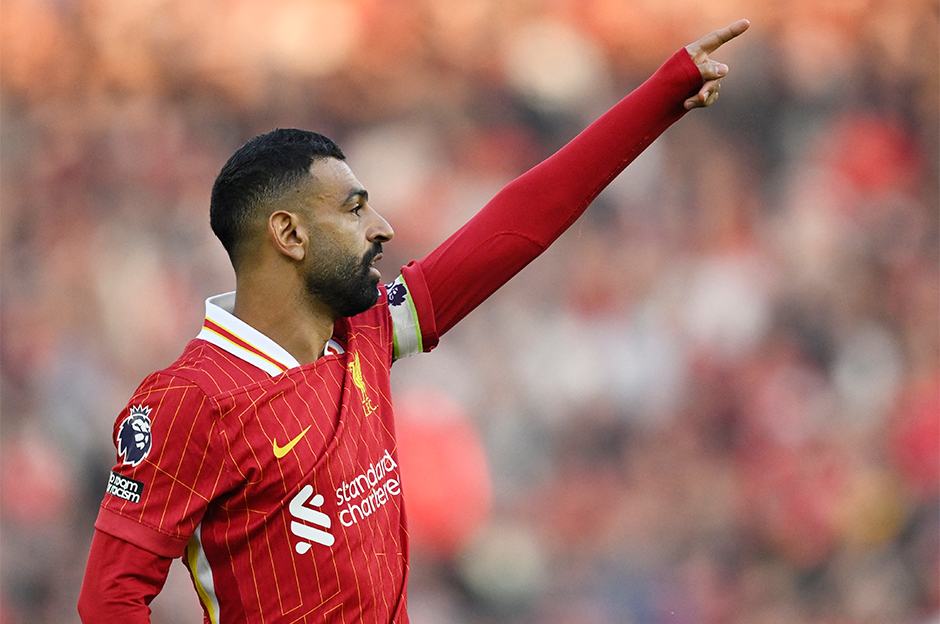 Mohamed Salah in action for liverpool