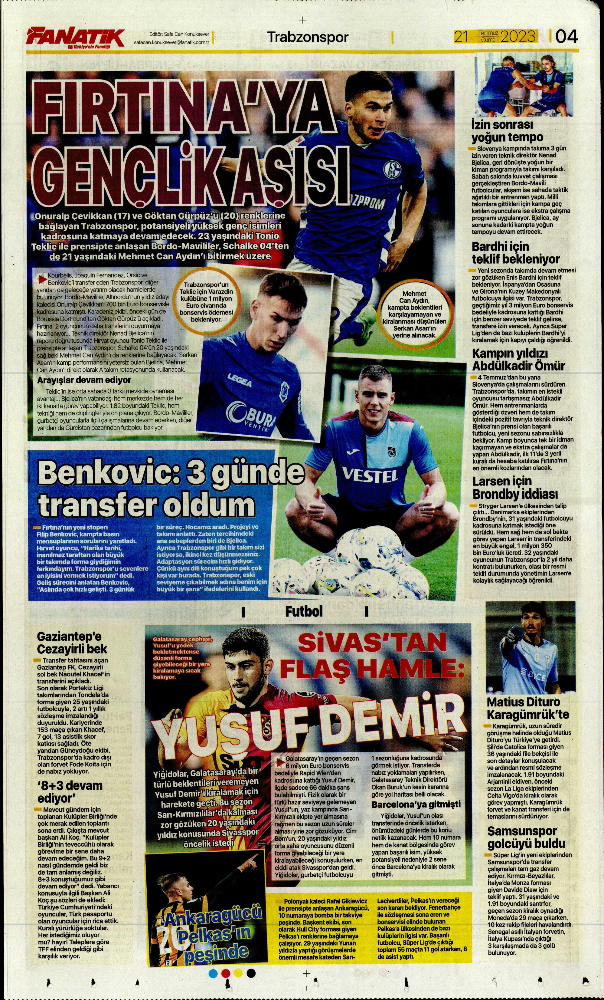 "Zaha için rekor teklif" | Sporun Manşetleri  - 9. Foto