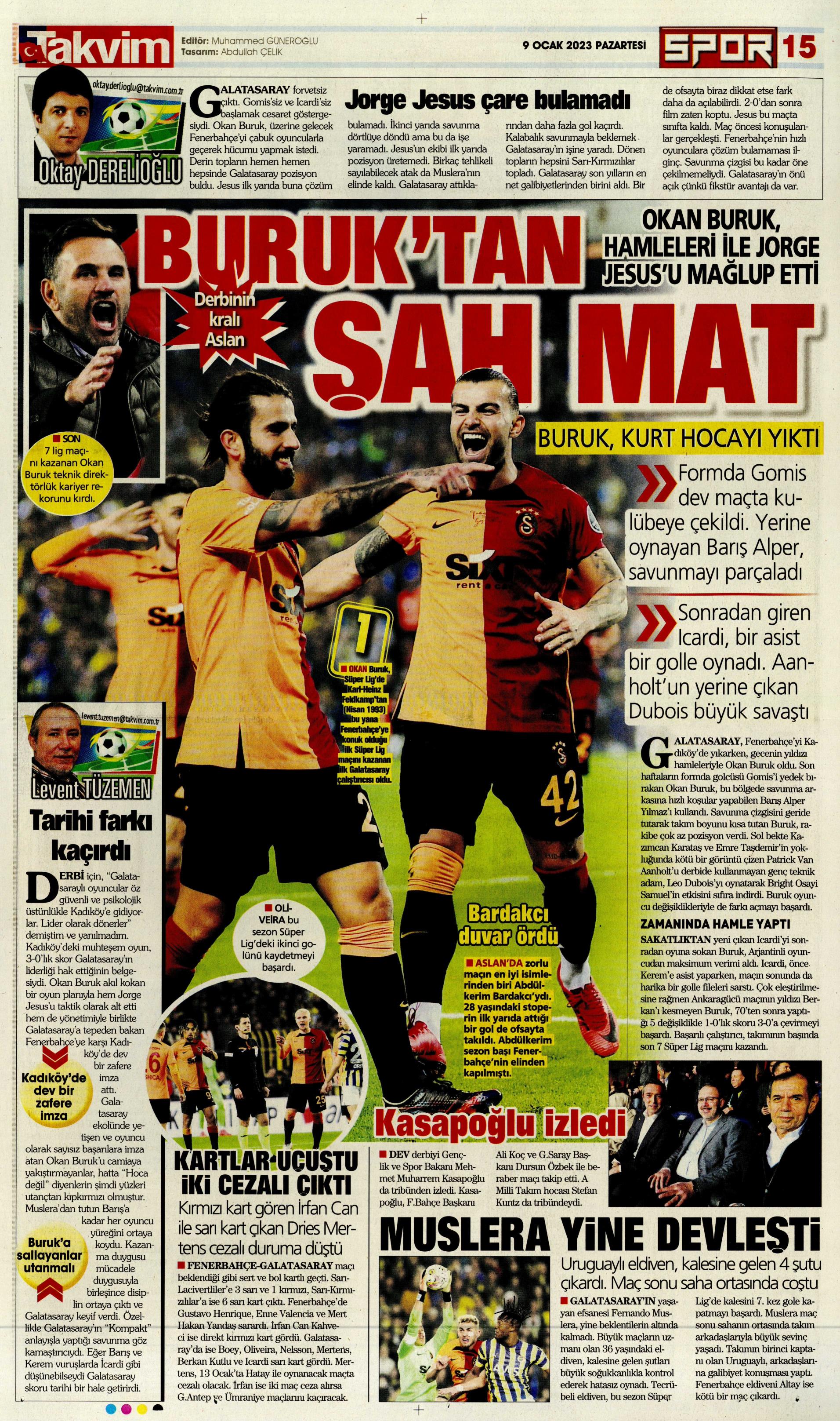 Sporun Manşetleri (9 Ocak 2023)  - 49. Foto