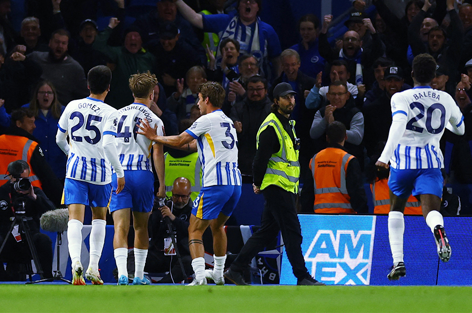 Brighton Players Celebrating Victory