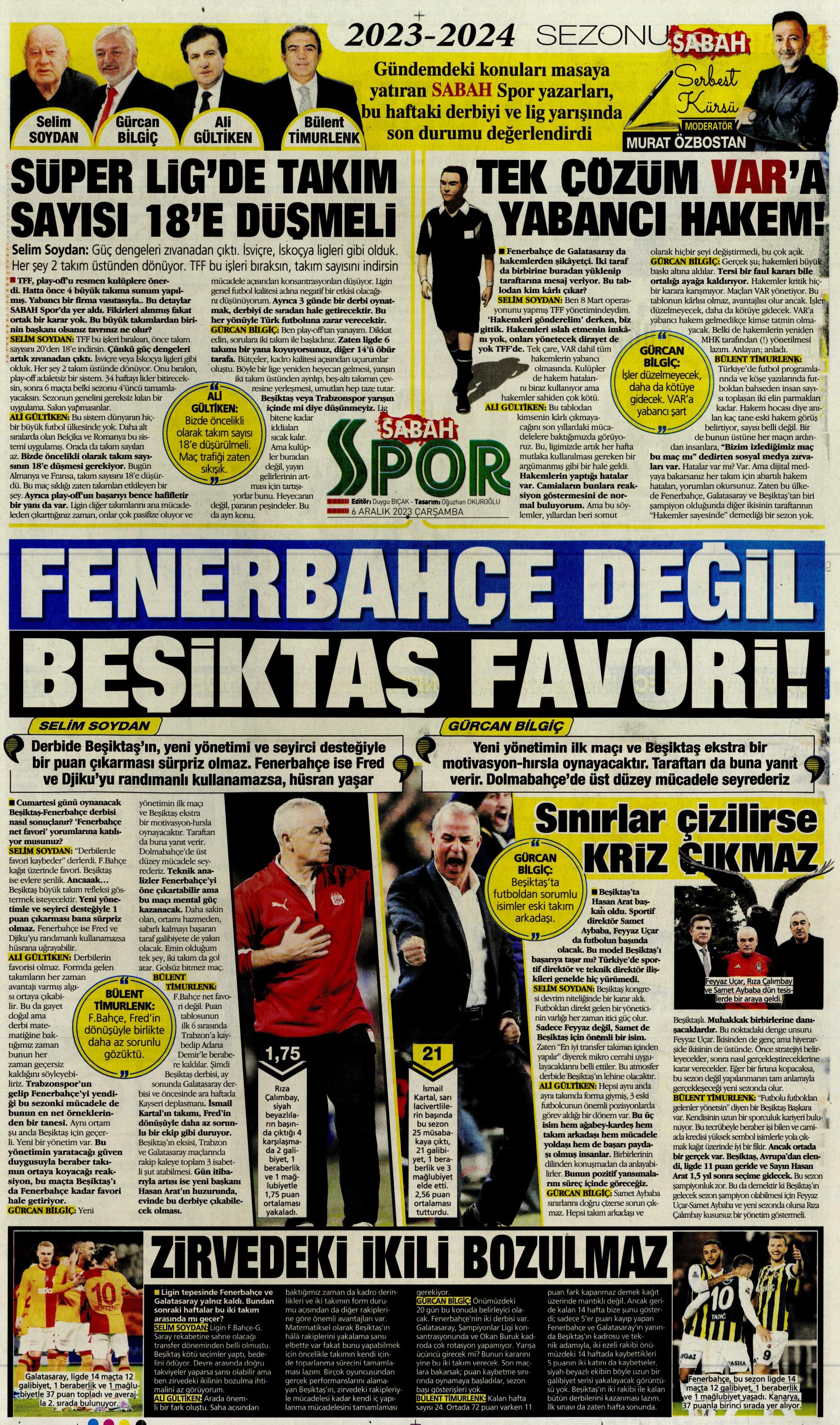 "Aslan'da operasyon başladı" | Sporun manşetleri (6 Aralık 2023)  - 22. Foto