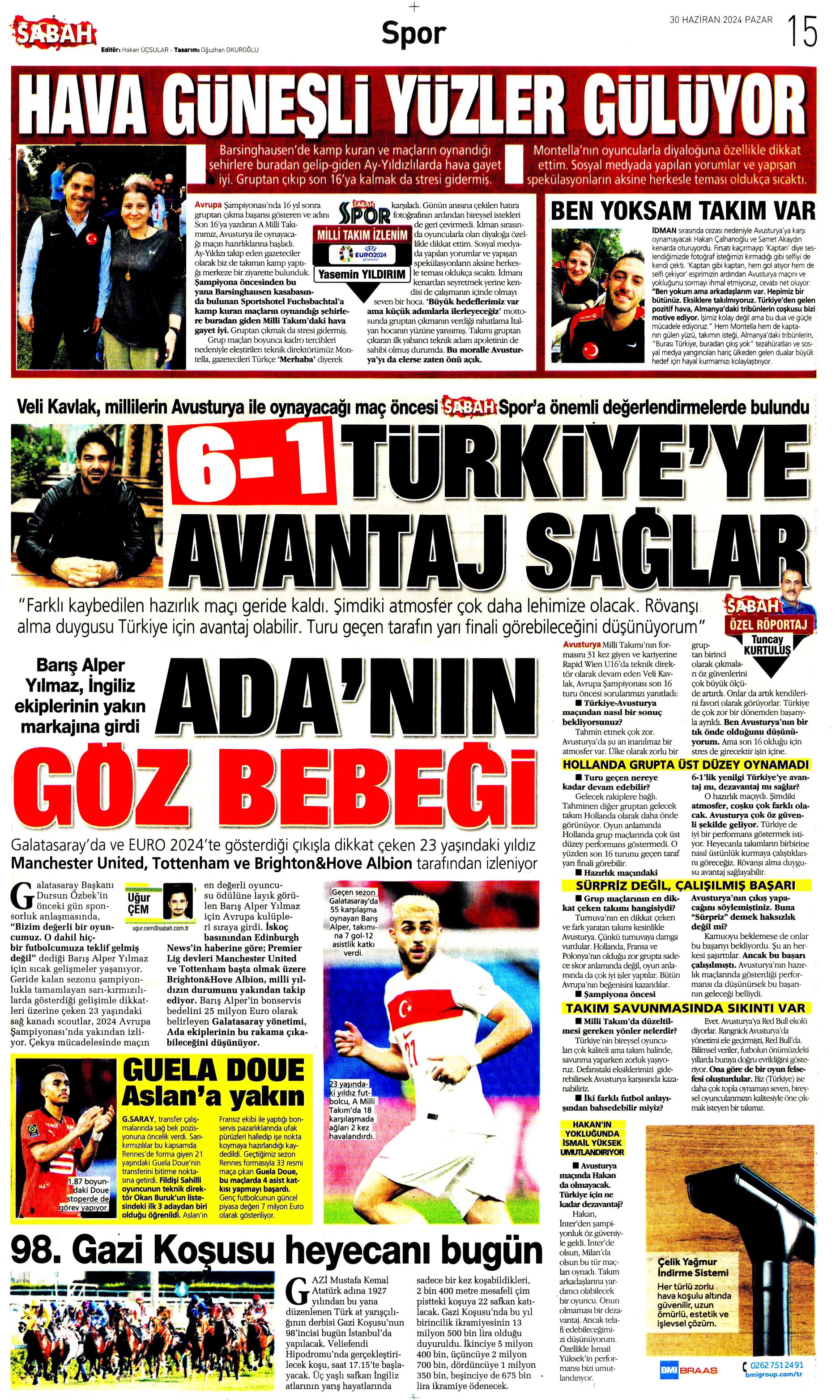 "Galatasaray'dan Goretzka seferi" | Sporun Manşetleri (30 Haziran 2024)  - 31. Foto