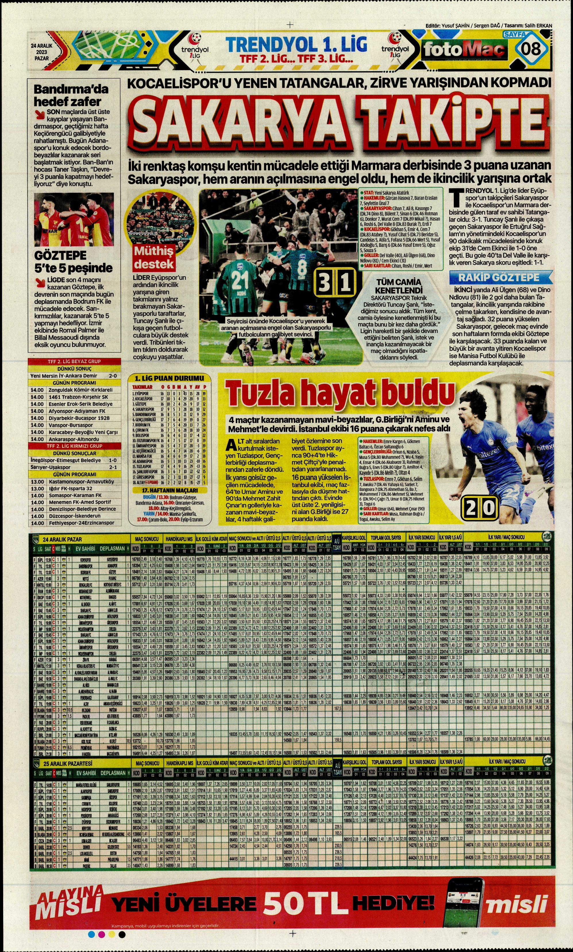 "Flick takımı görünce vazgeçti" | Sporun manşetleri (24 Aralık 2023)  - 17. Foto