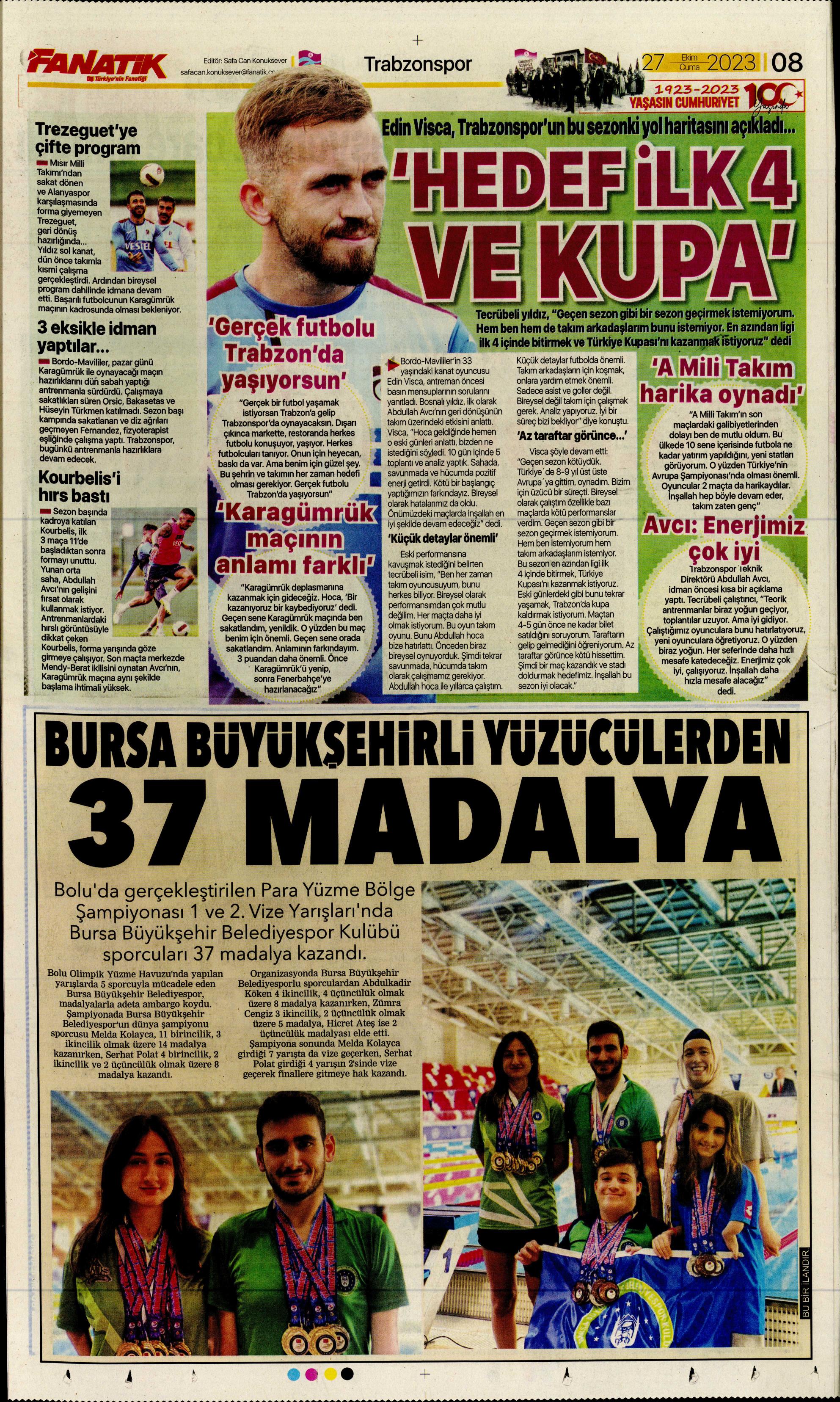 "Yüzyılın Fener'i" | Sporun manşetleri (27 Ekim 2023)  - 11. Foto