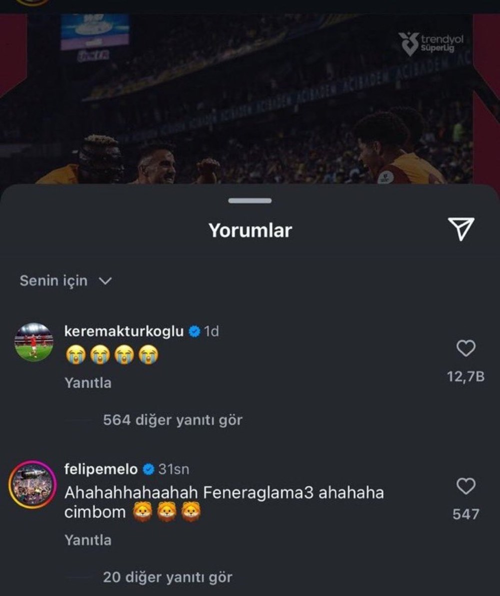 Galatasaray'ın derbi paylaşımları: Mourinho'ya 'Crying one' göndermesi  - 3. Foto