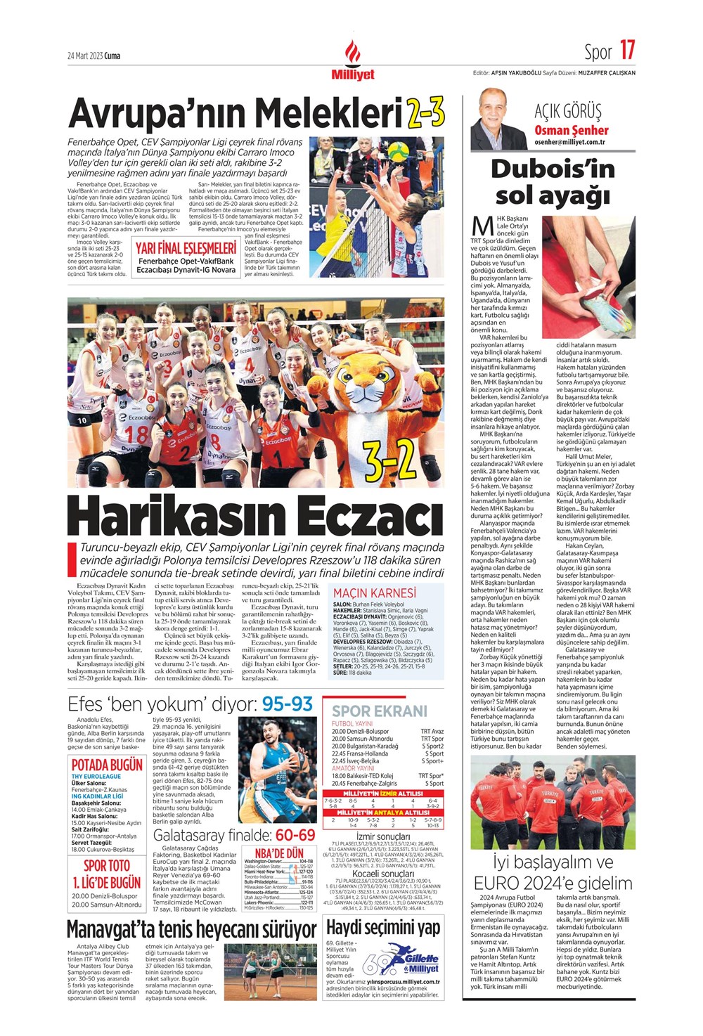 "Kuntz'dan son ayarlar" - Sporun manşetleri  - 21. Foto