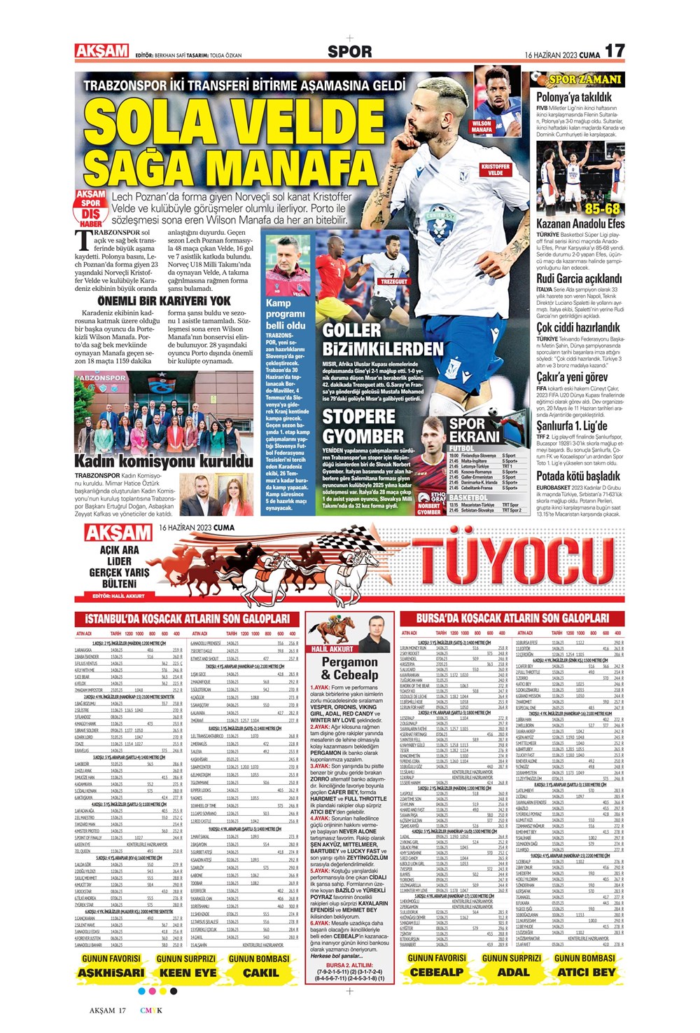 "Dzeko çok yakın" Sporun manşetleri (16 Haziran 2023)  - 2. Foto