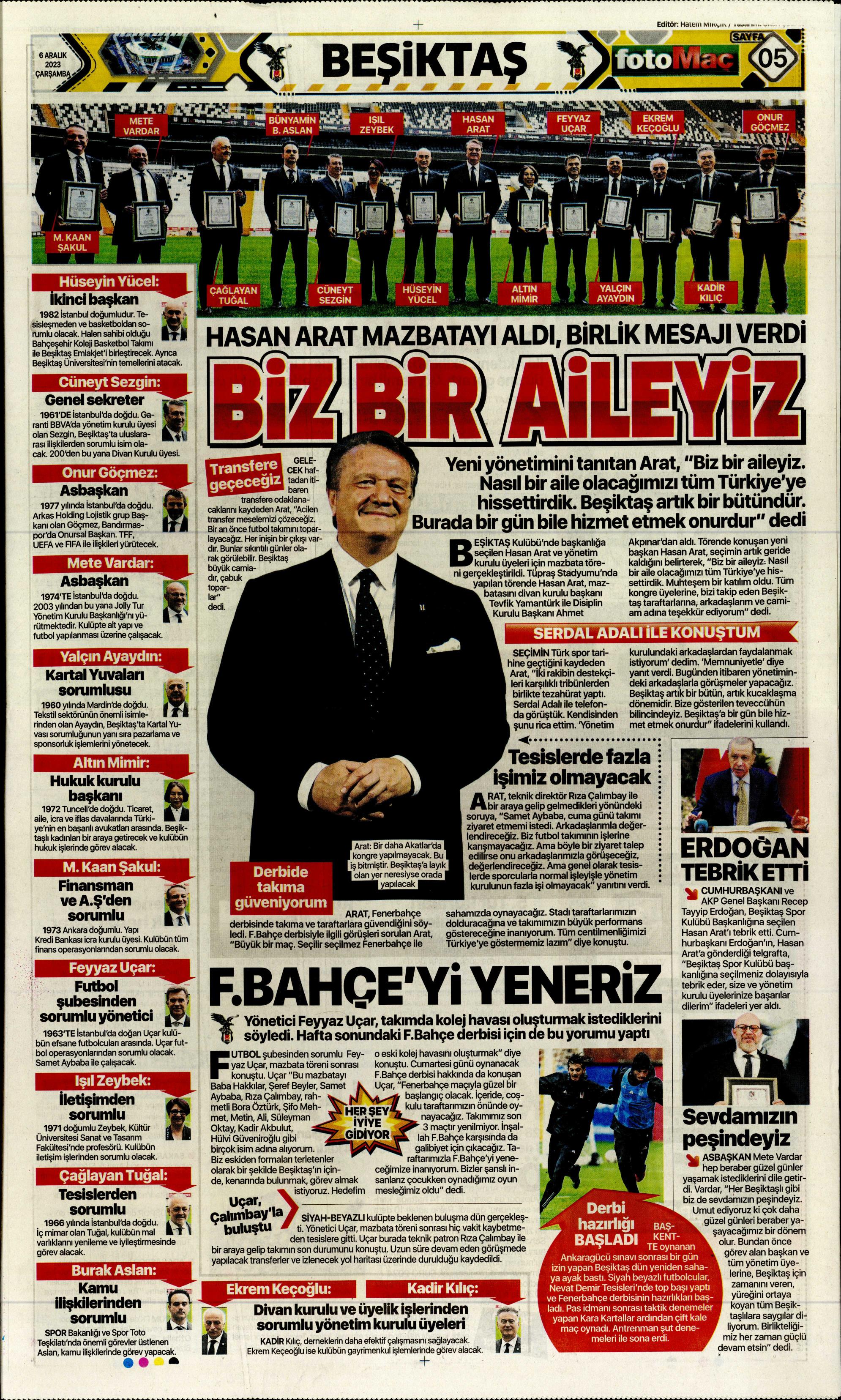 "Aslan'da operasyon başladı" | Sporun manşetleri (6 Aralık 2023)  - 13. Foto