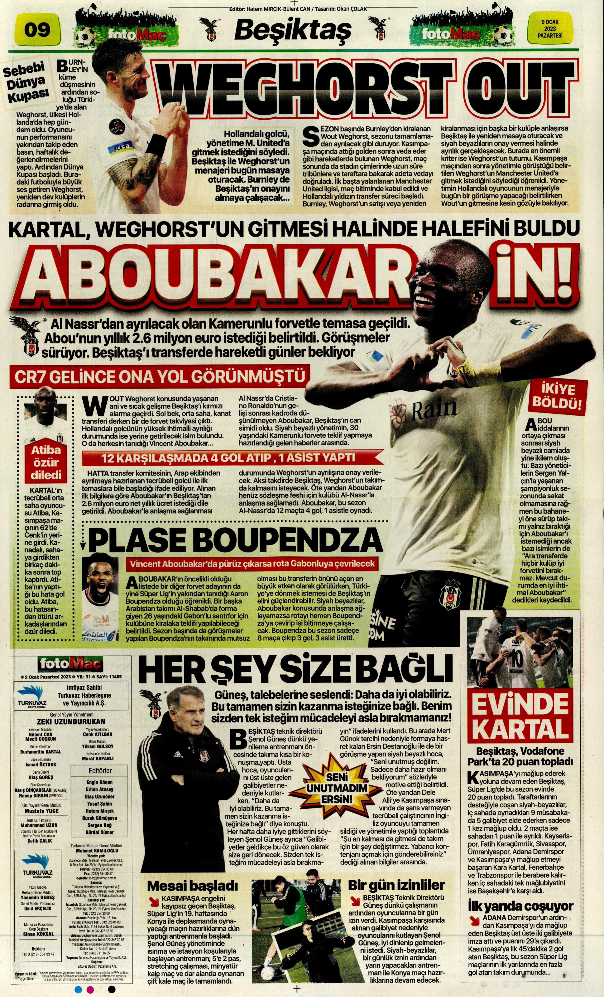 Sporun Manşetleri (9 Ocak 2023)  - 22. Foto