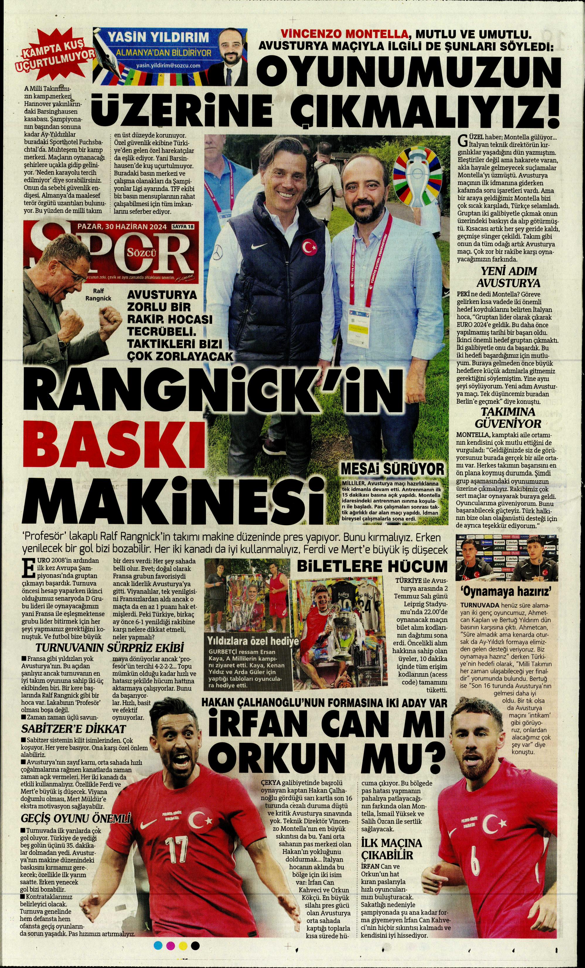 "Galatasaray'dan Goretzka seferi" | Sporun Manşetleri (30 Haziran 2024)  - 34. Foto