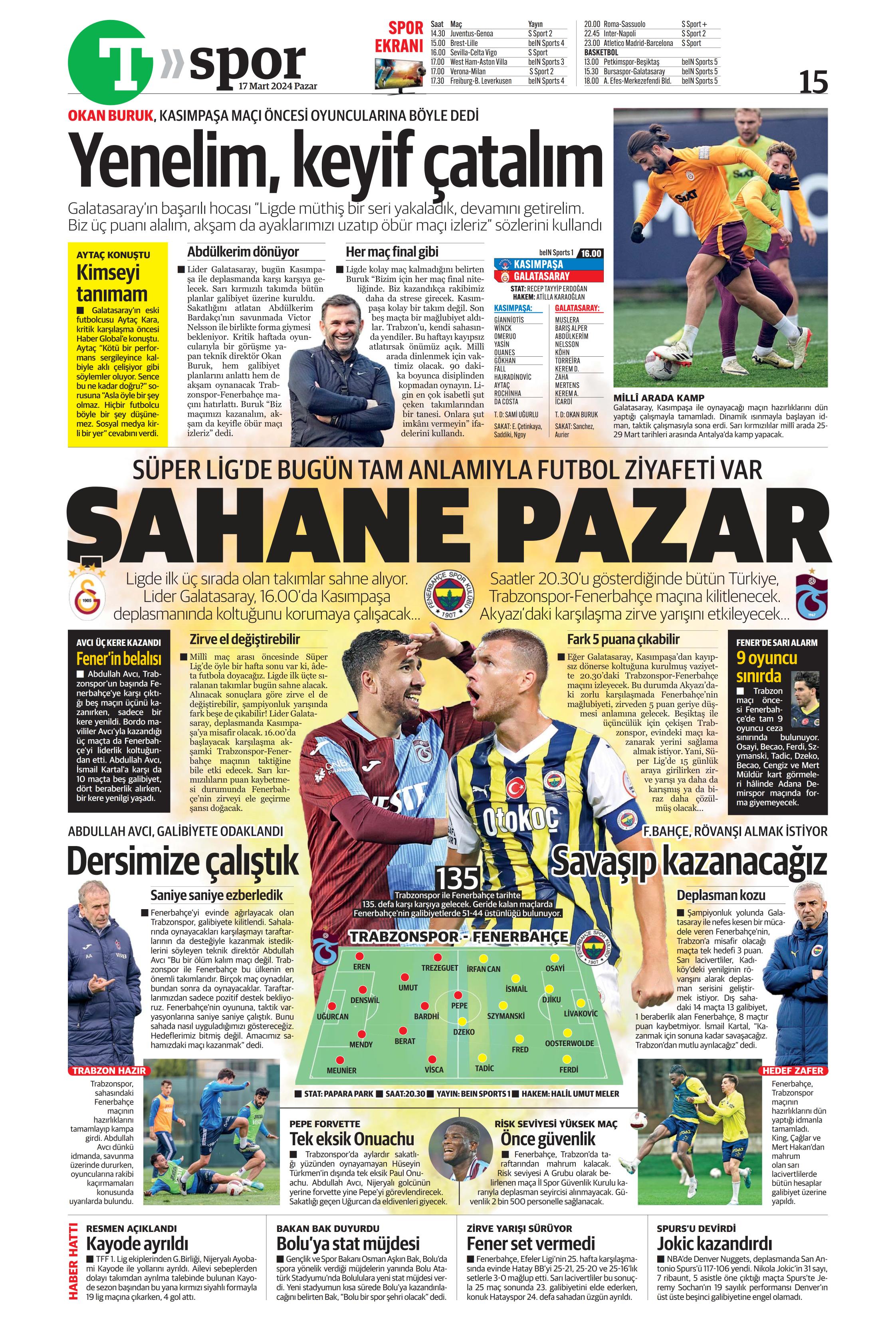 "Dramatik son" | Sporun Manşetleri  - 41. Foto