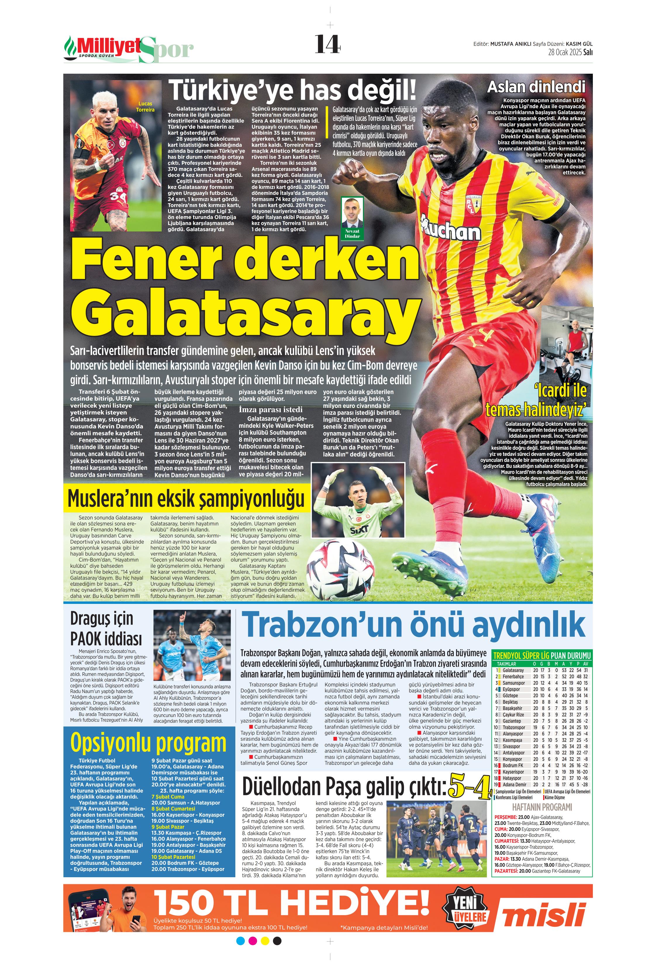 "Sıradaki transfer sol bek" | Sporun manşetleri  - 21. Foto