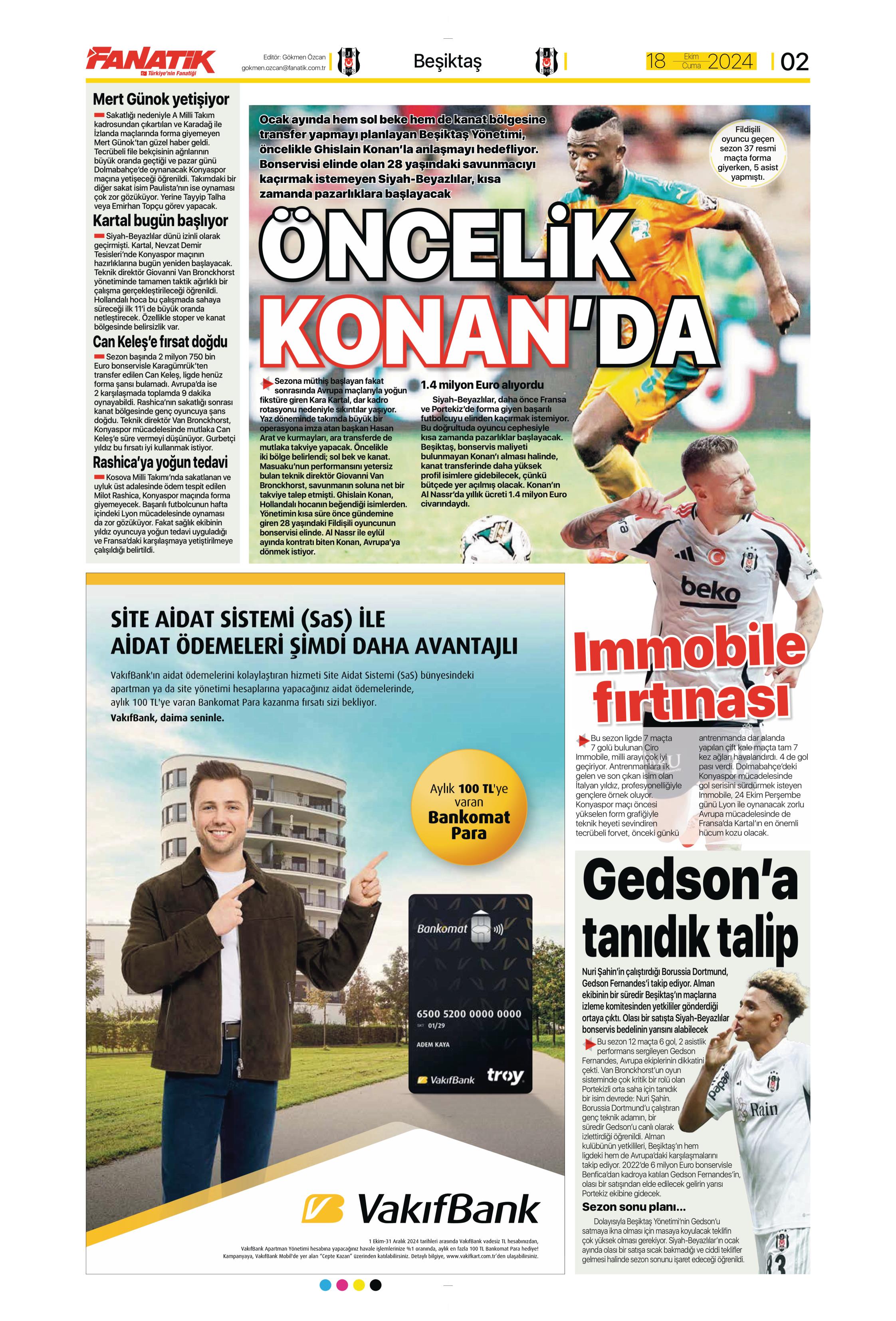 "Fenerbahçe'ye 1 milyar euroluk bomba" | Sporun manşetleri (18 Ekim 2024)  - 1. Foto