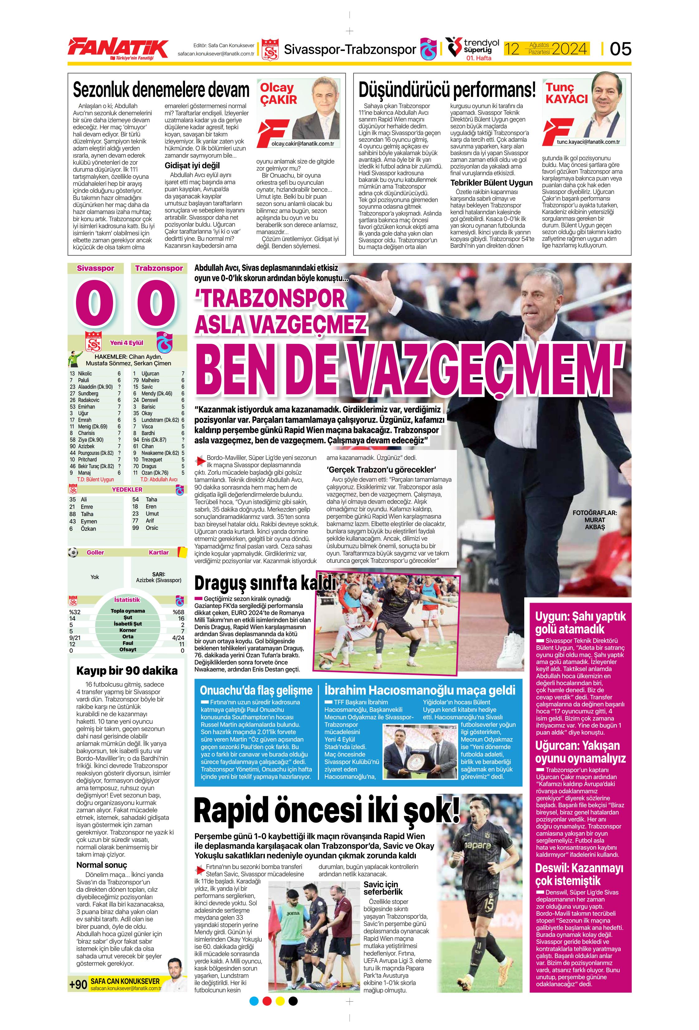 "Fenerbahçe'den 4 isim için İngiltere seferi" | Sporun manşetleri  - 5. Foto