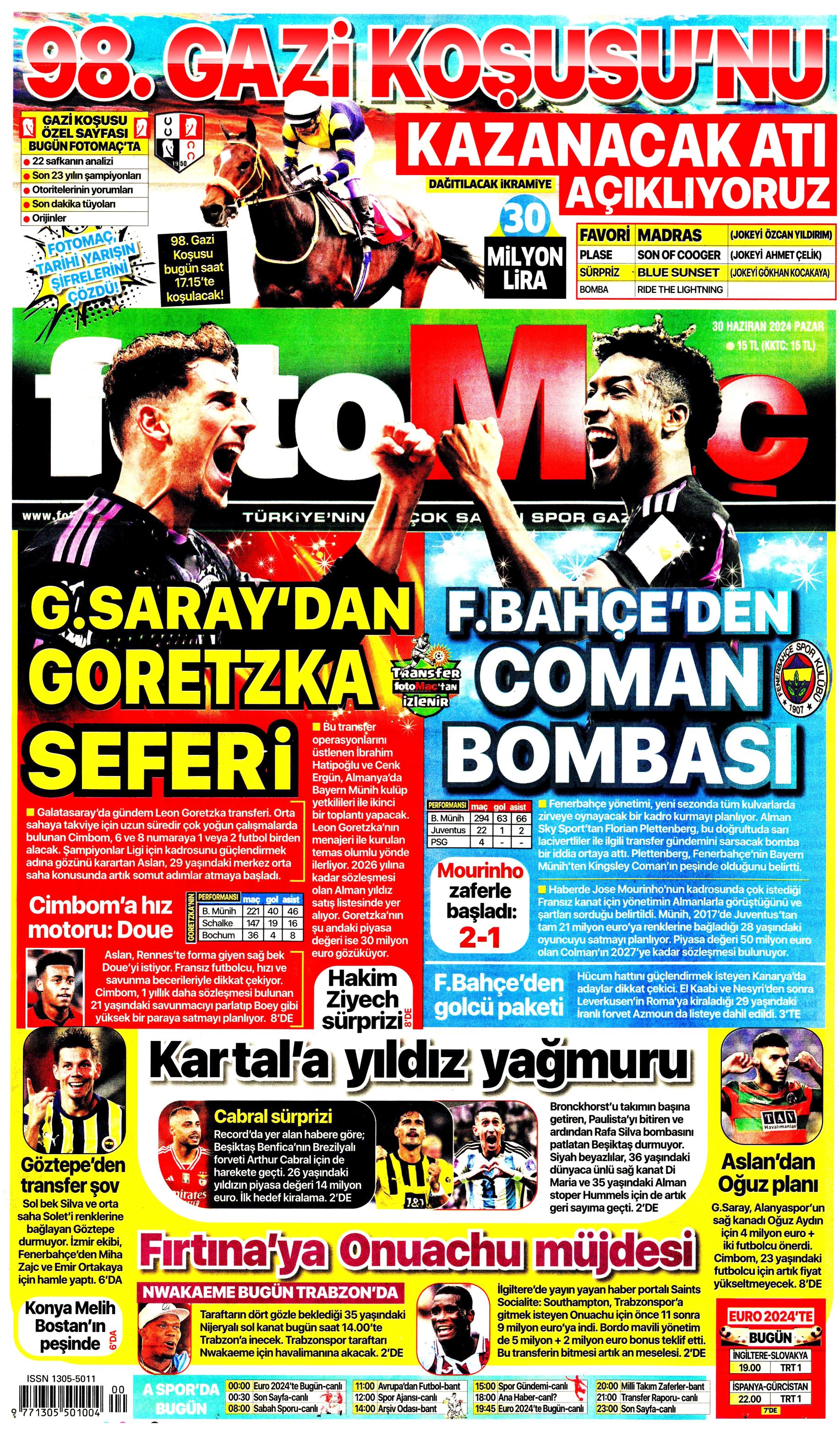"Galatasaray'dan Goretzka seferi" | Sporun Manşetleri (30 Haziran 2024)  - 10. Foto