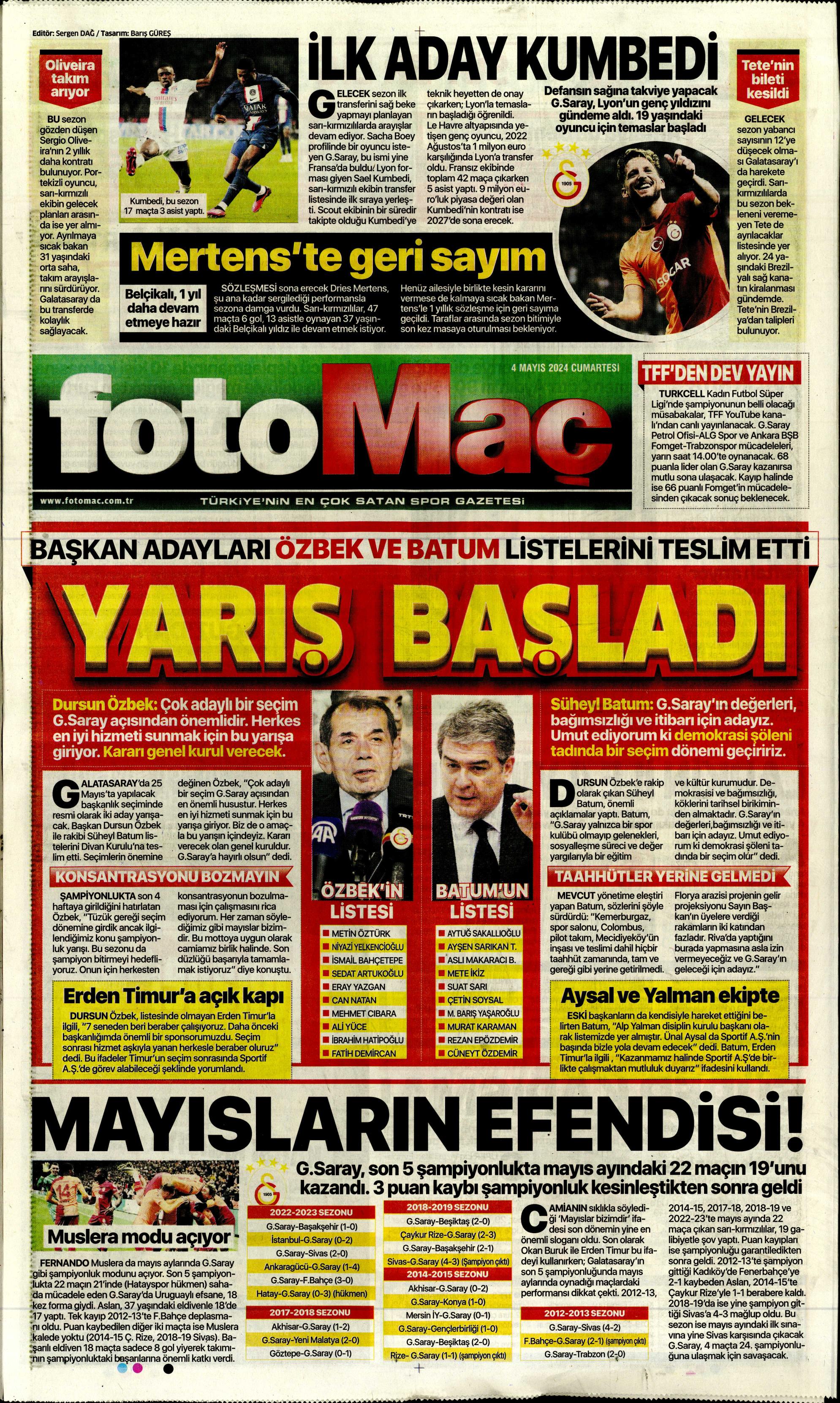 "Ndidi çıkarması" | Sporun Manşetleri (4 Mayıs 2024)  - 17. Foto