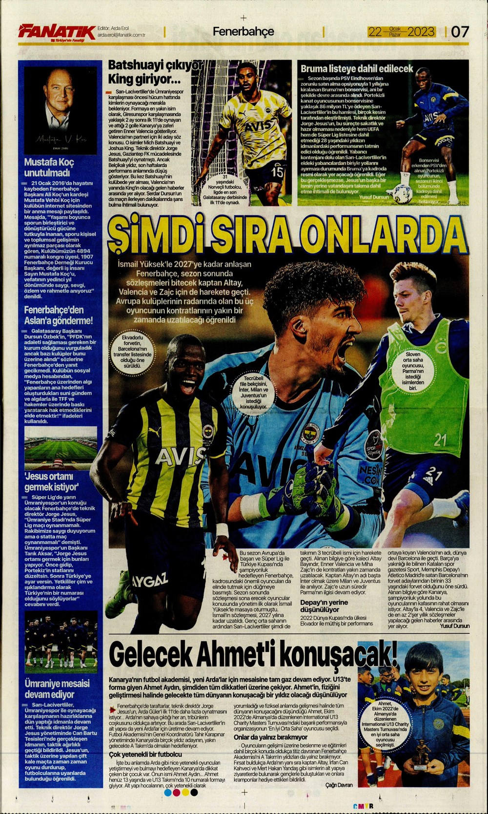 Sporun Manşetleri (22 Ocak 2023) - 11. Foto
