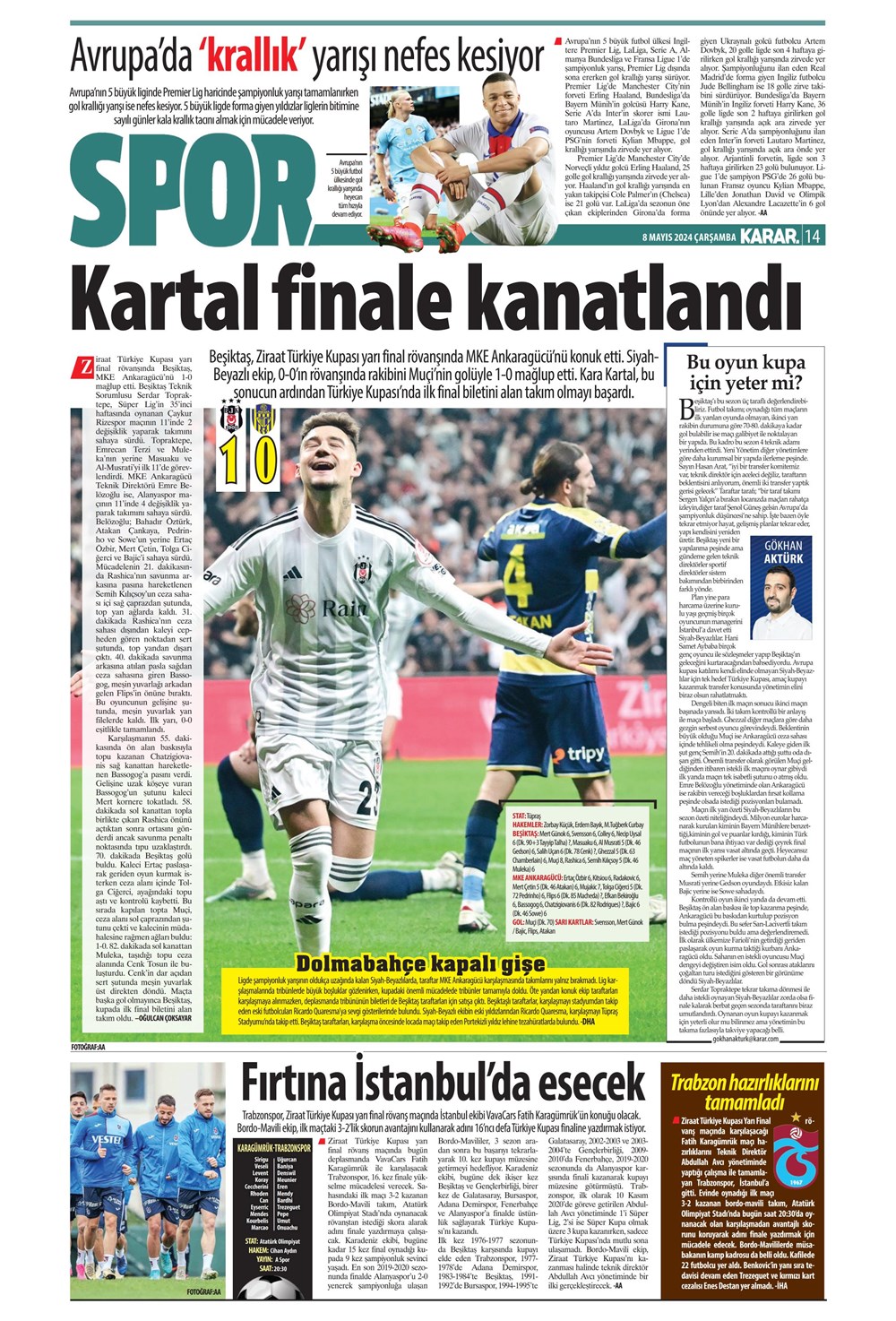 "Fenerbahçe'de deli sorular" | Sporun manşetleri (8 Mayıs 2024)  - 16. Foto