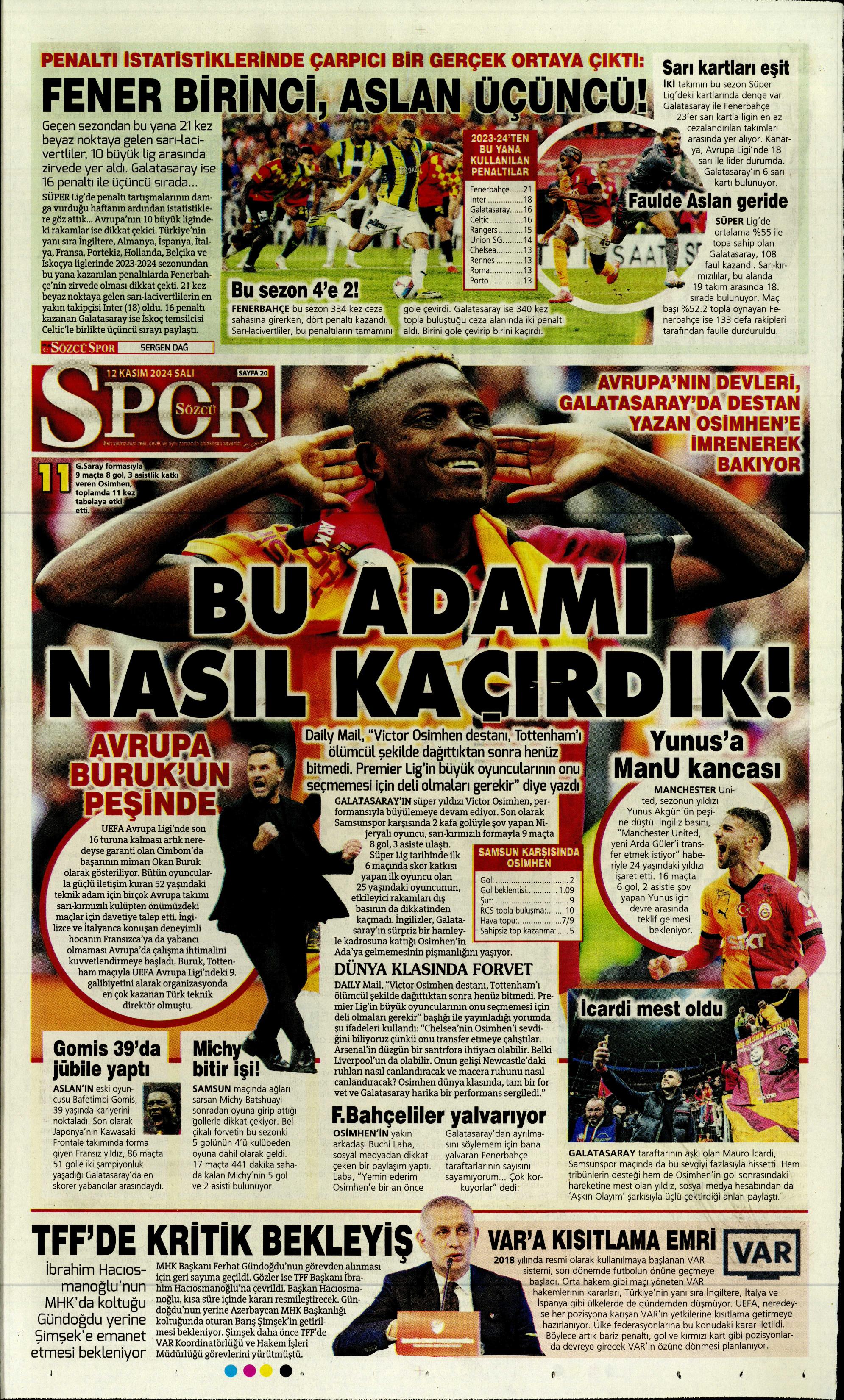 "Listenin başında onlar var: Talisca & Brown" | Sporun manşetleri (12 Kasım 2024)  - 29. Foto