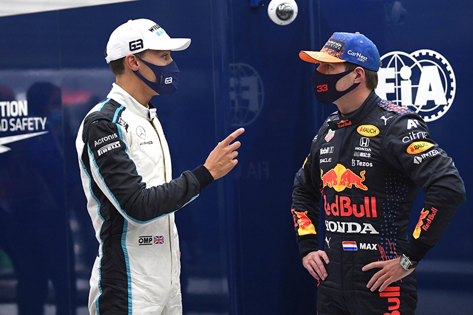 Max Verstappen'den George Russell'a tehdit