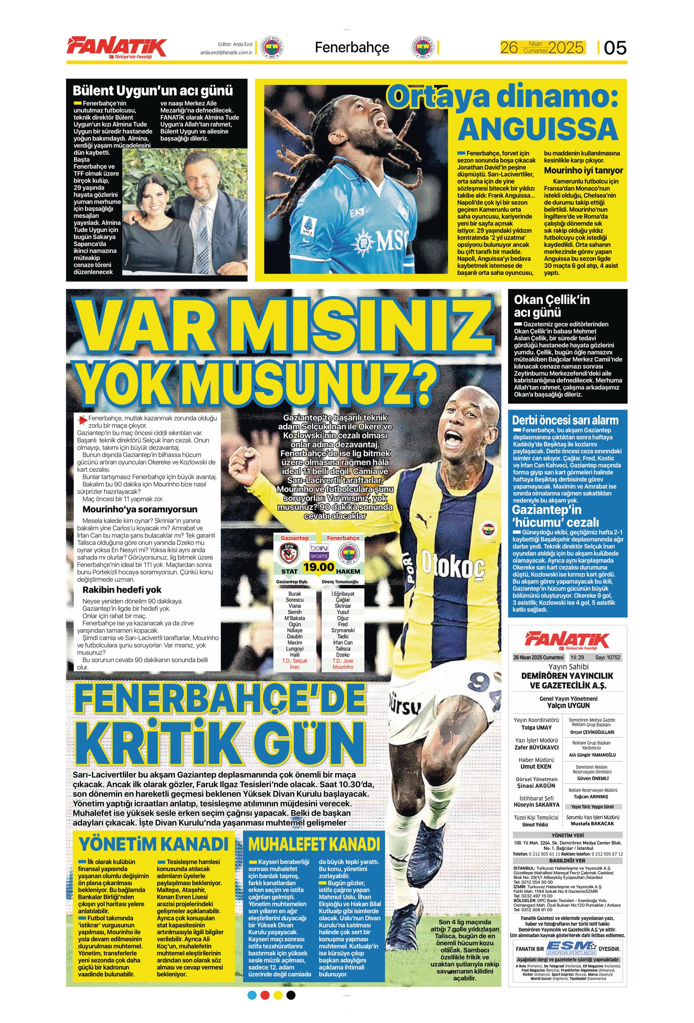 "Vlahovic'le ilk temas" | Sporun manşetleri  - 6. Foto