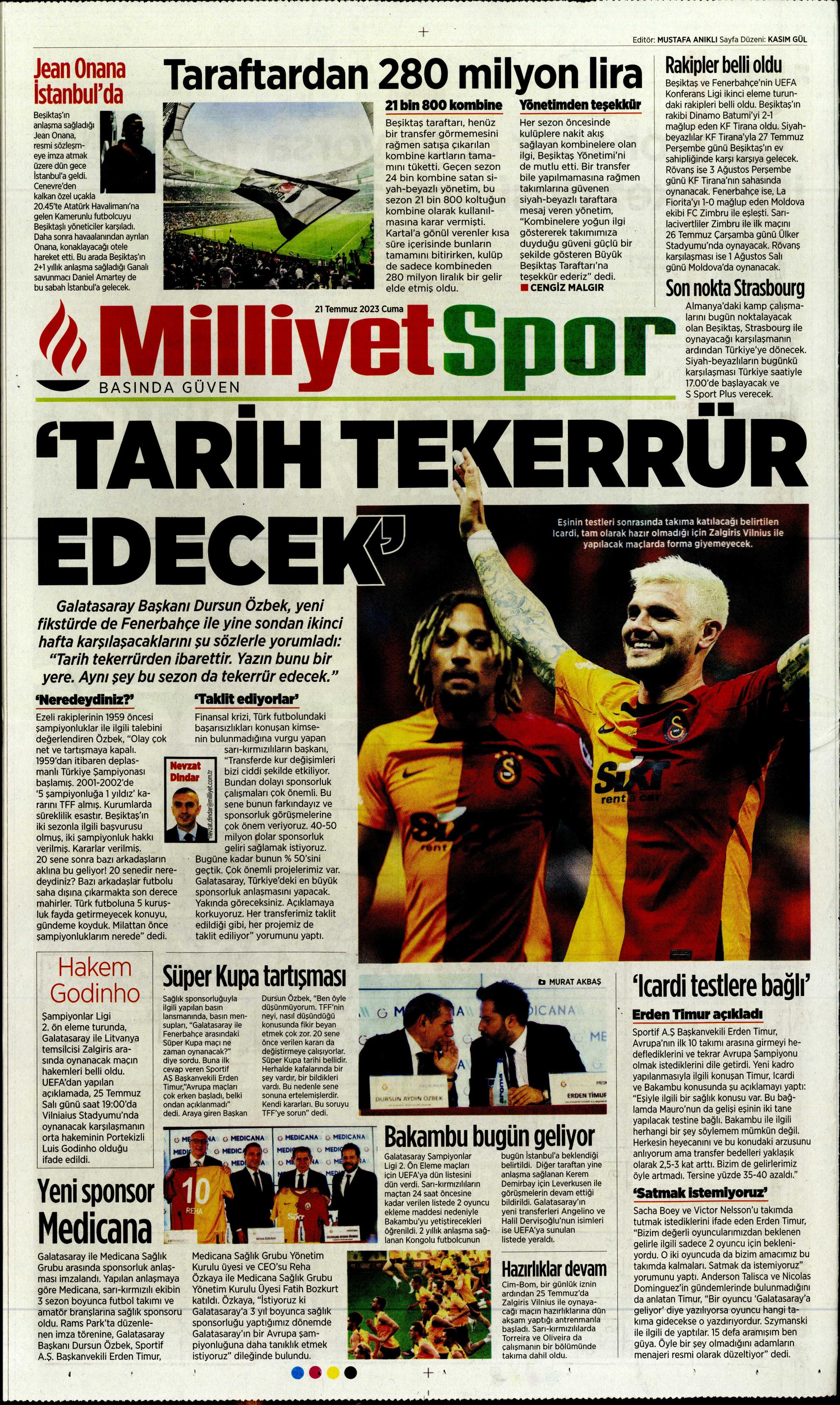 "Zaha için rekor teklif" | Sporun Manşetleri  - 20. Foto