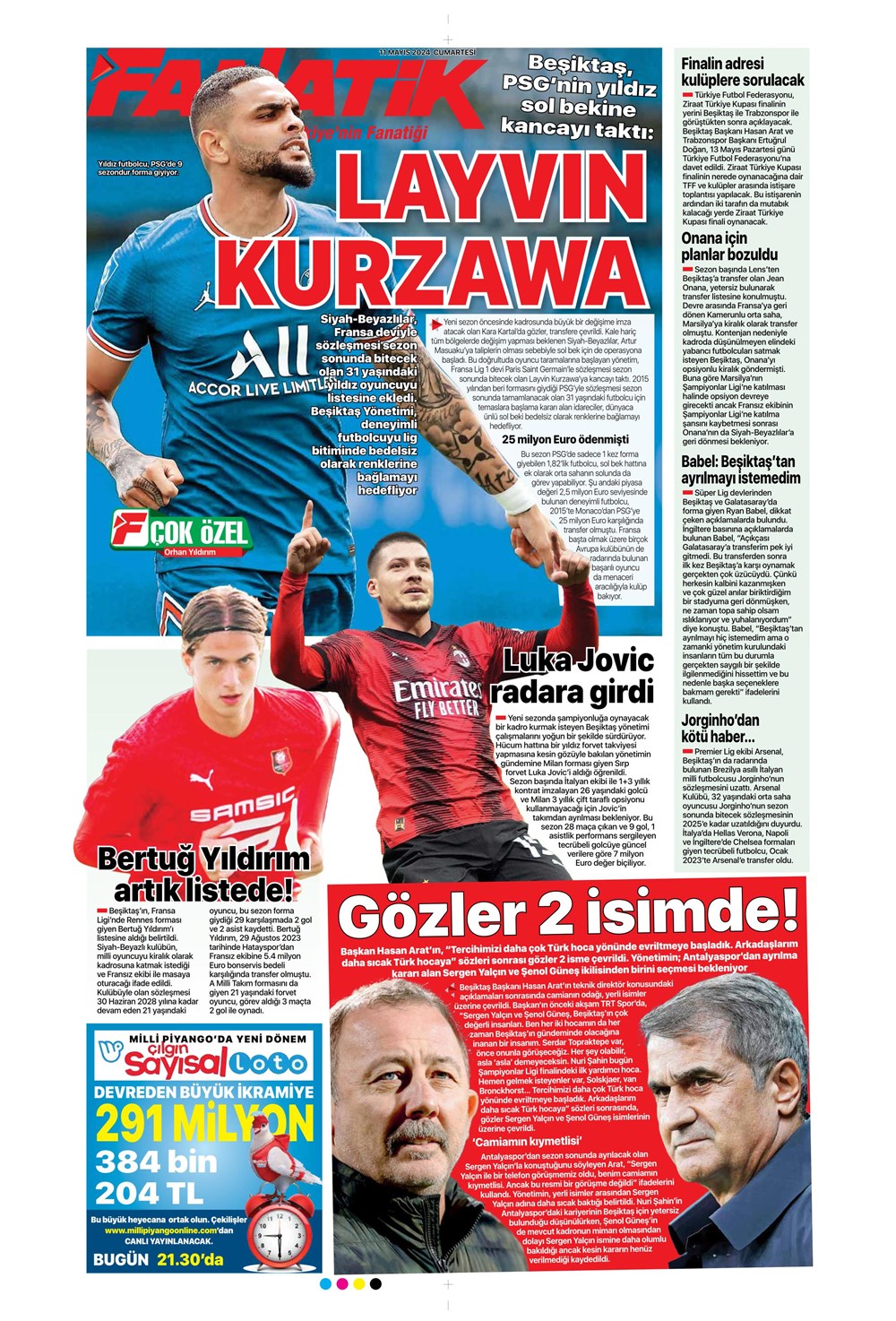 "Fener'de Mourinho sesleri" | Sporun manşetleri (11 Mayıs 2024)  - 9. Foto