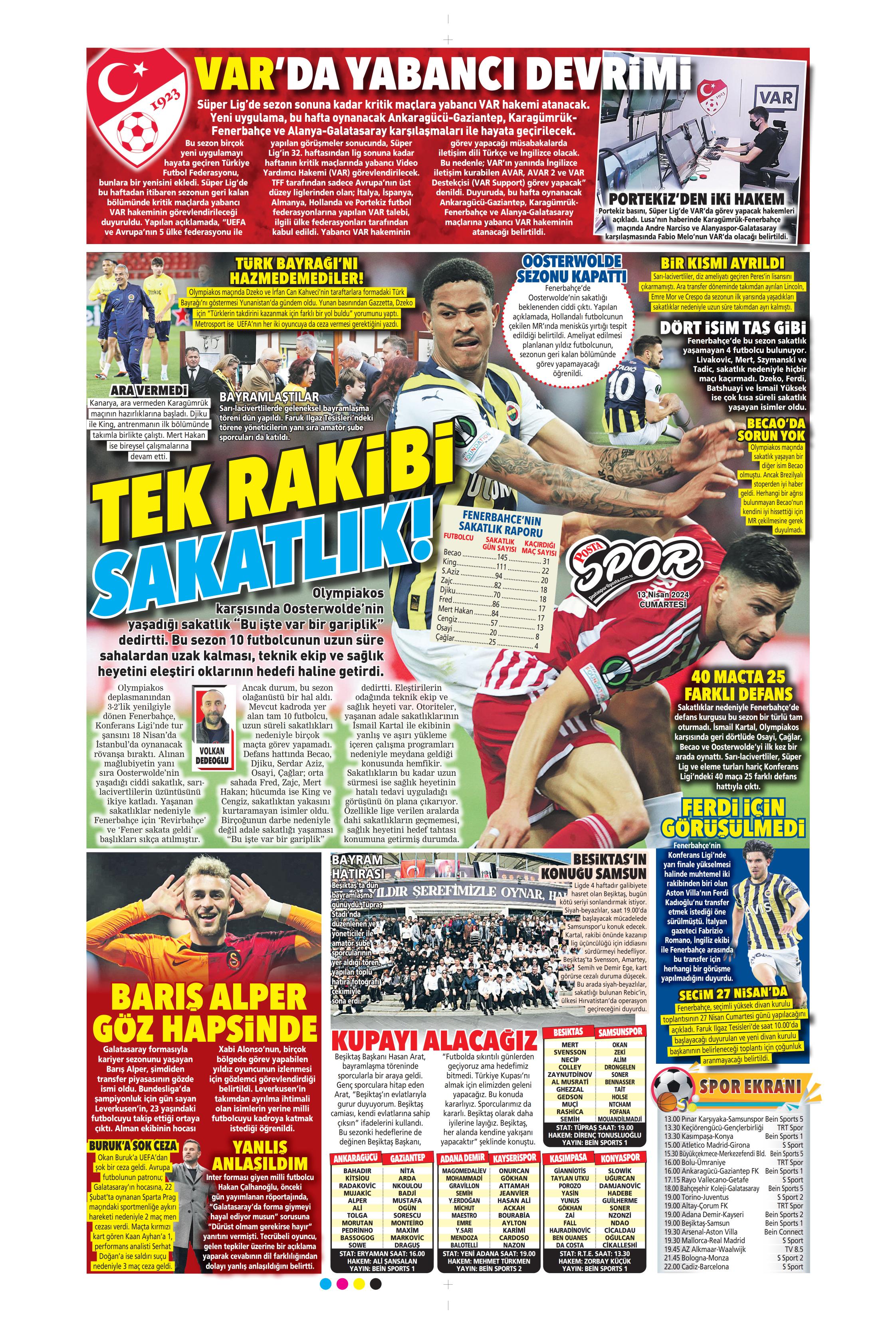 "Cimbom'un çehresi değişecek" | Sporun manşetleri (13 Nisan 2024)  - 23. Foto