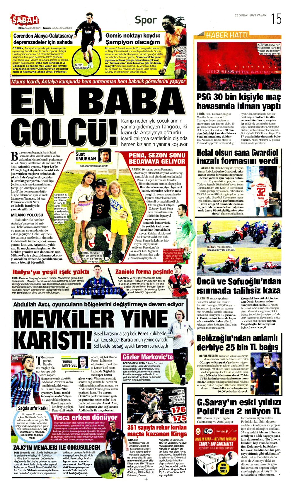 "Valenci'ağa' böyle istedi" - Sporun manşetleri  - 25. Foto