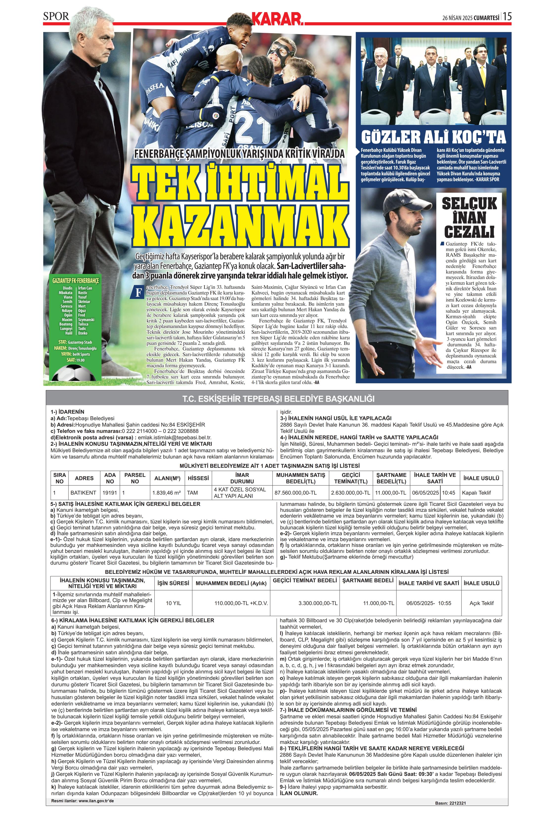 "Vlahovic'le ilk temas" | Sporun manşetleri  - 26. Foto